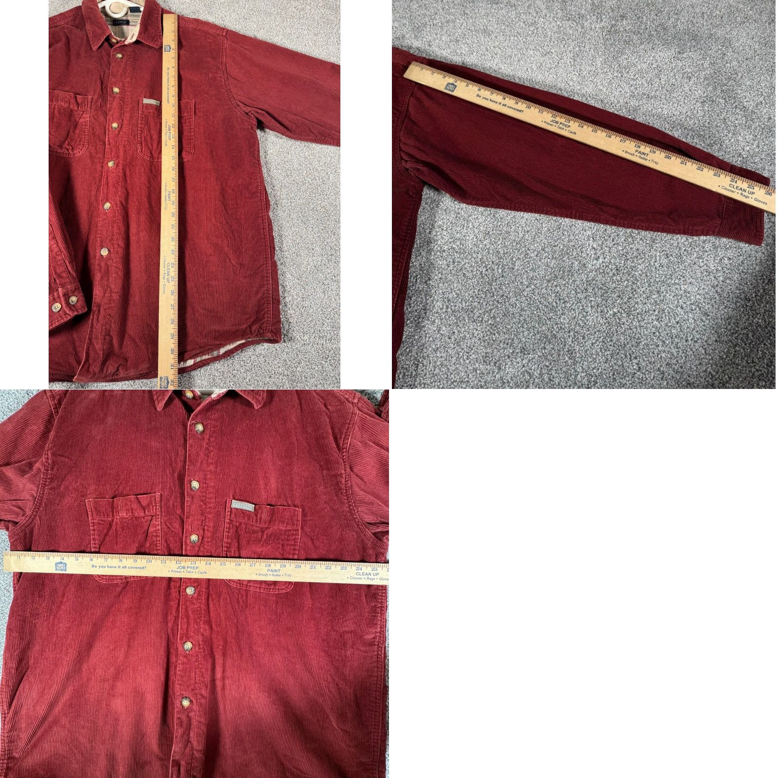 Izod VINTAGE IZOD Heavy Button Down Corduroy Shirt Mens XL Flannel Lined 90s Rustic Casual Casual Mens XL Red Corduroy Button Up Shirt Size US XL / EU 56 / 4 - 8 Thumbnail