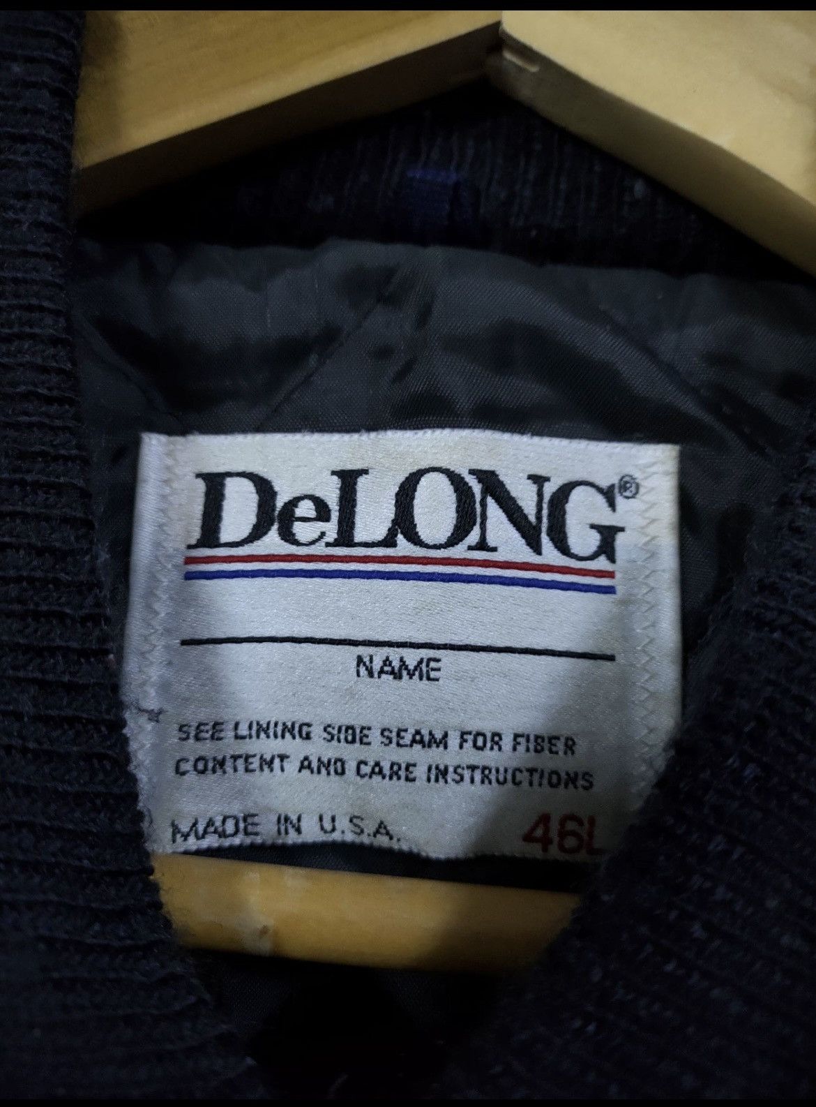 Delong 80’s RARE DELONG SKULL EMBROIDERY VARSITY JACKETS Size US L / EU 52-54 / 3 - 7 Thumbnail