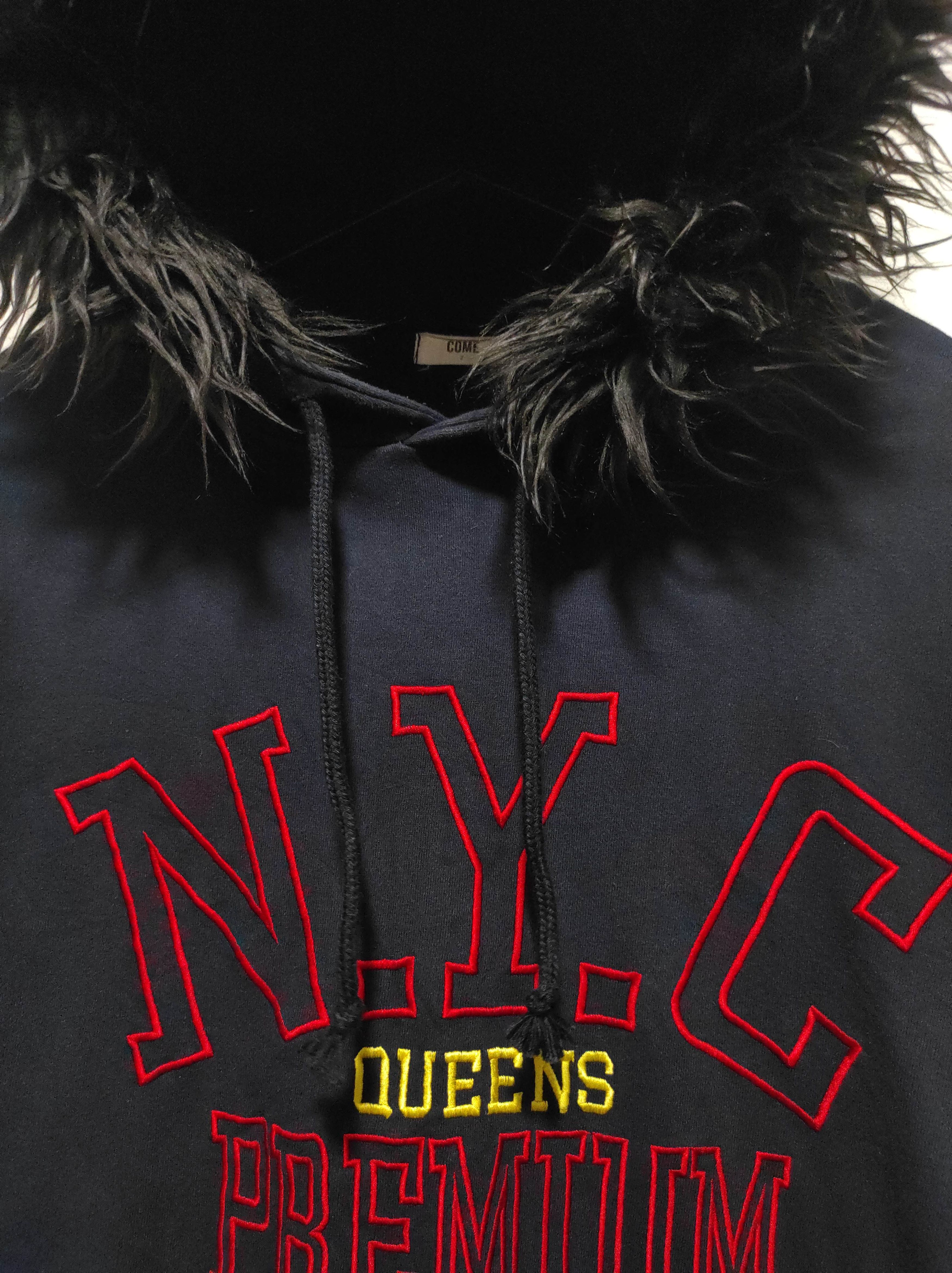 Come N.Y.C Boxy Zip Fur Hoodie LGB IfSixWasNine style