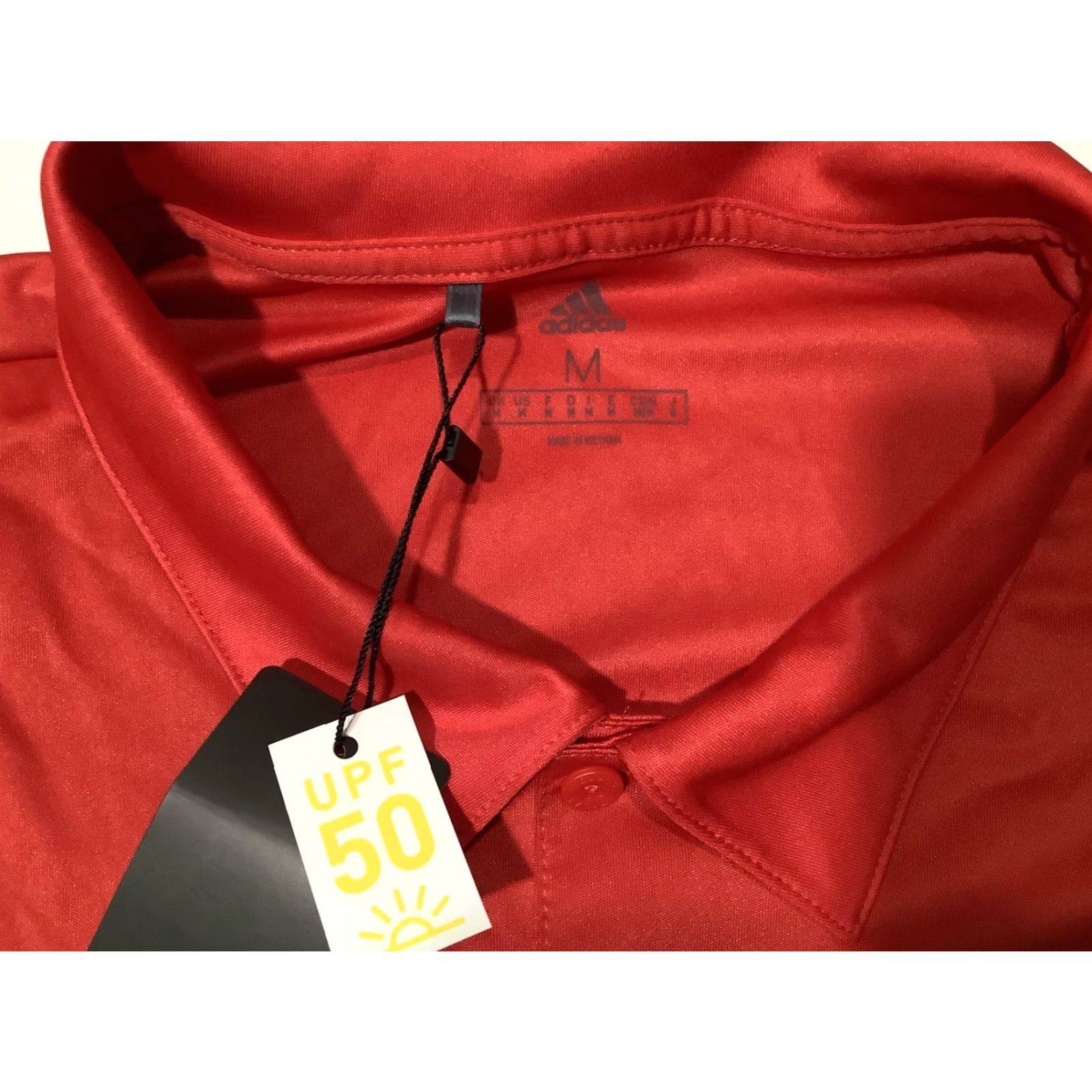 Adidas Adidas Golf Polo Shirt Mens M Red 3 Stripe Chest UPF 50 Performance Shirt Size US M / EU 48-50 / 2 - 6 Thumbnail
