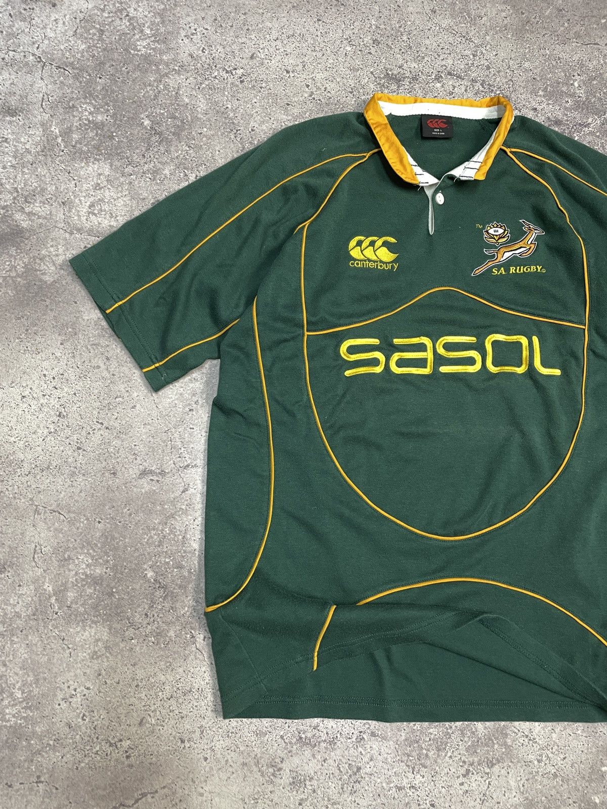 Nike Vintage Nike Rugby South Africa Y2K Striped Polo Size US L / EU 52-54 / 3 - 2 Thumbnail