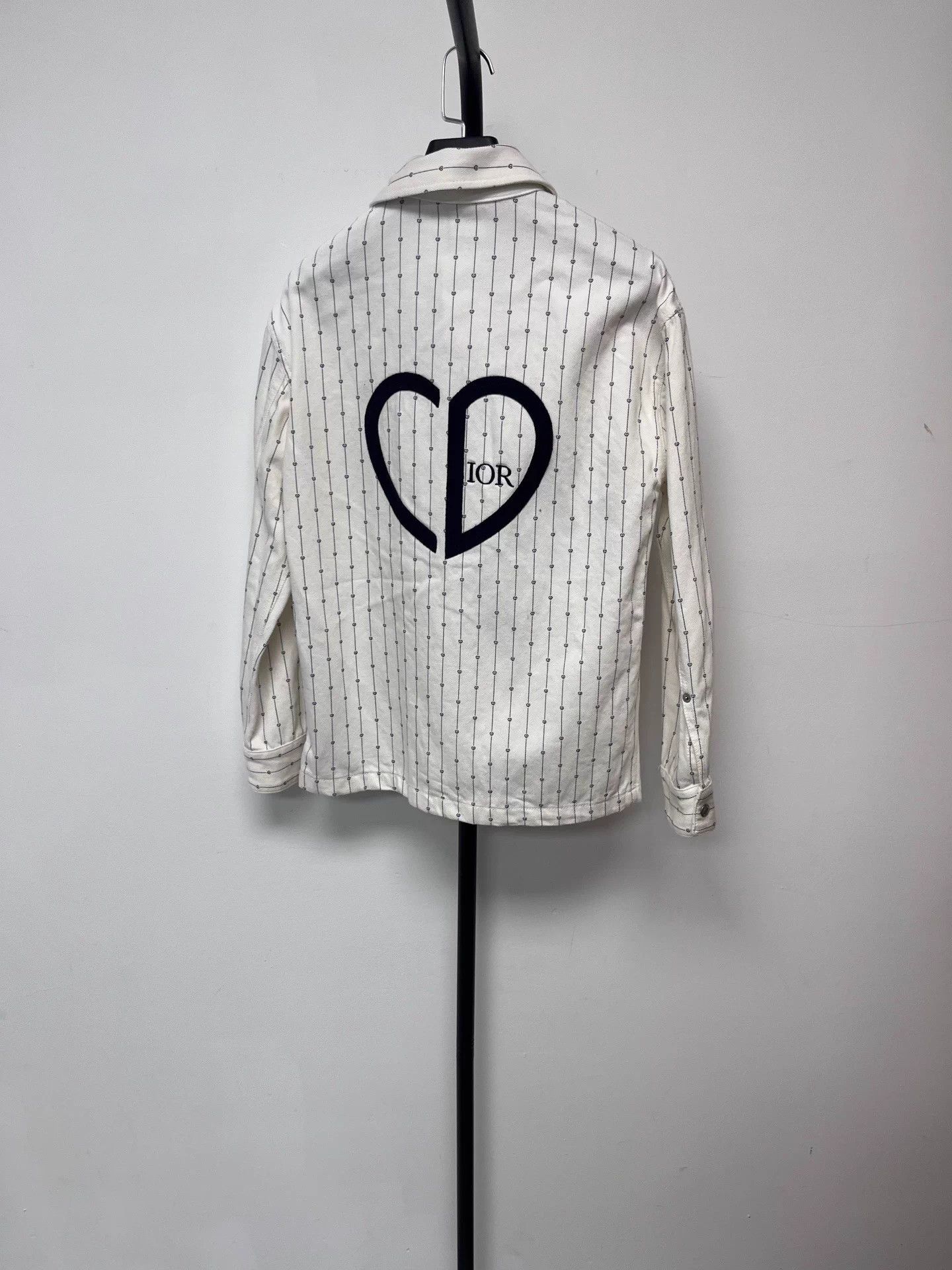 Dior DIOR logo-embroidery zip 44 men's white denim jacket Size US S / EU 44-46 / 1 - 2 Thumbnail