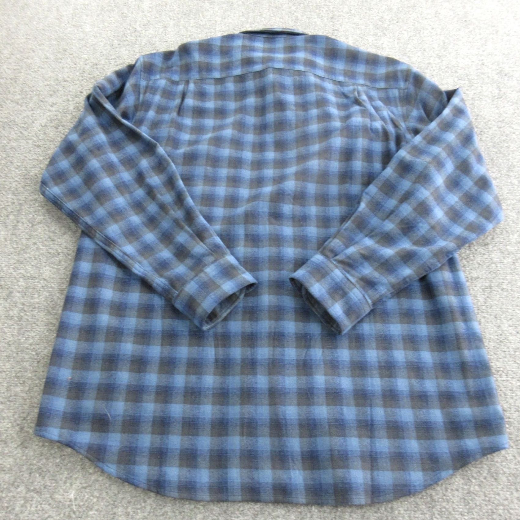 Pendleton Pendleton Shirt Mens Large Blue Plaid Wool Flannel Long Sleeve Button Front Size US L / EU 52-54 / 3 - 6 Thumbnail