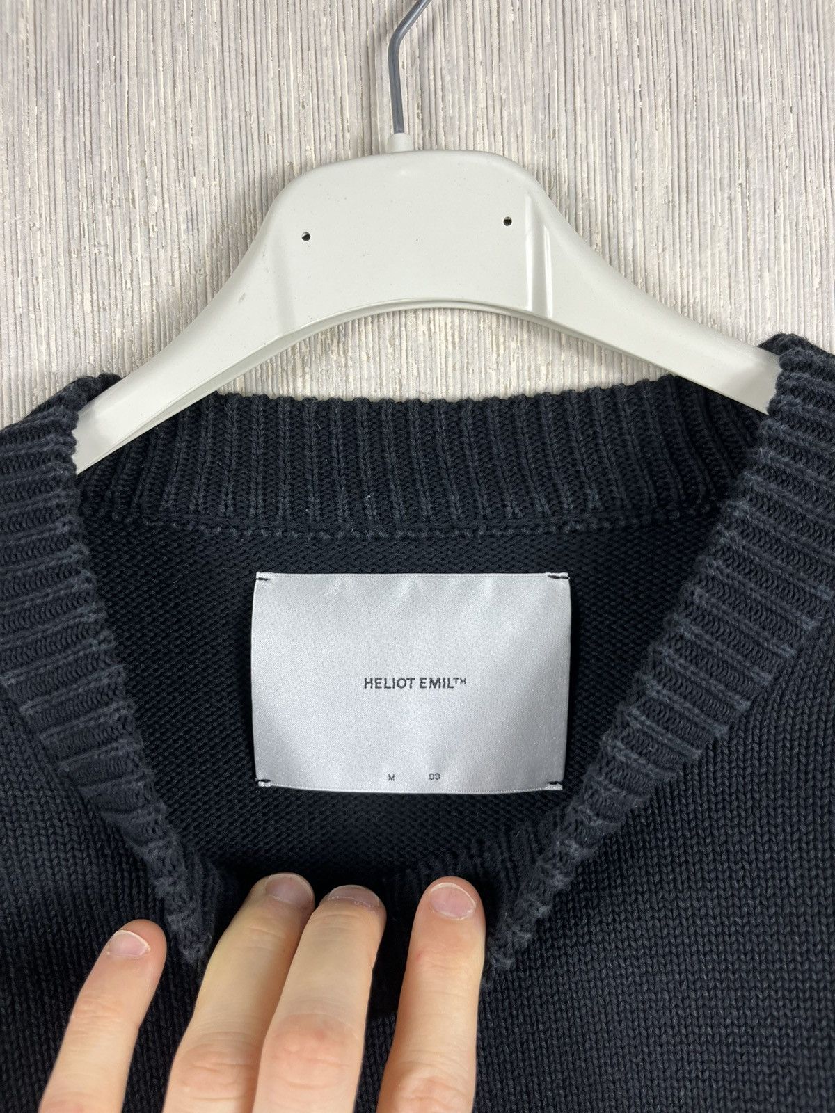 Heliot Emil Heliot Emil oversized knit sweater blurred central logo tm Size US M / EU 48-50 / 2 - 11 Thumbnail