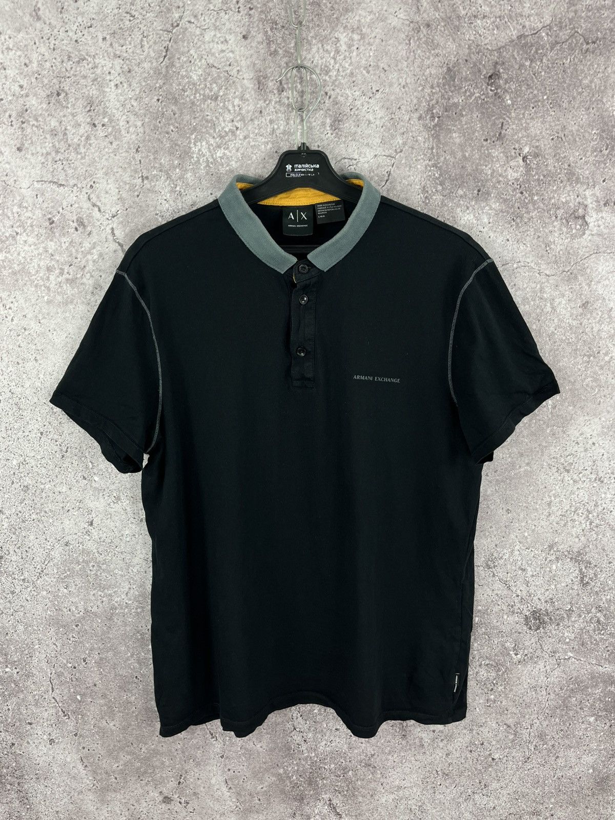 Armani Armani Exchange Polo T-Shirt 3Button Style Black Size L Size US L / EU 52-54 / 3 - 1 Thumbnail