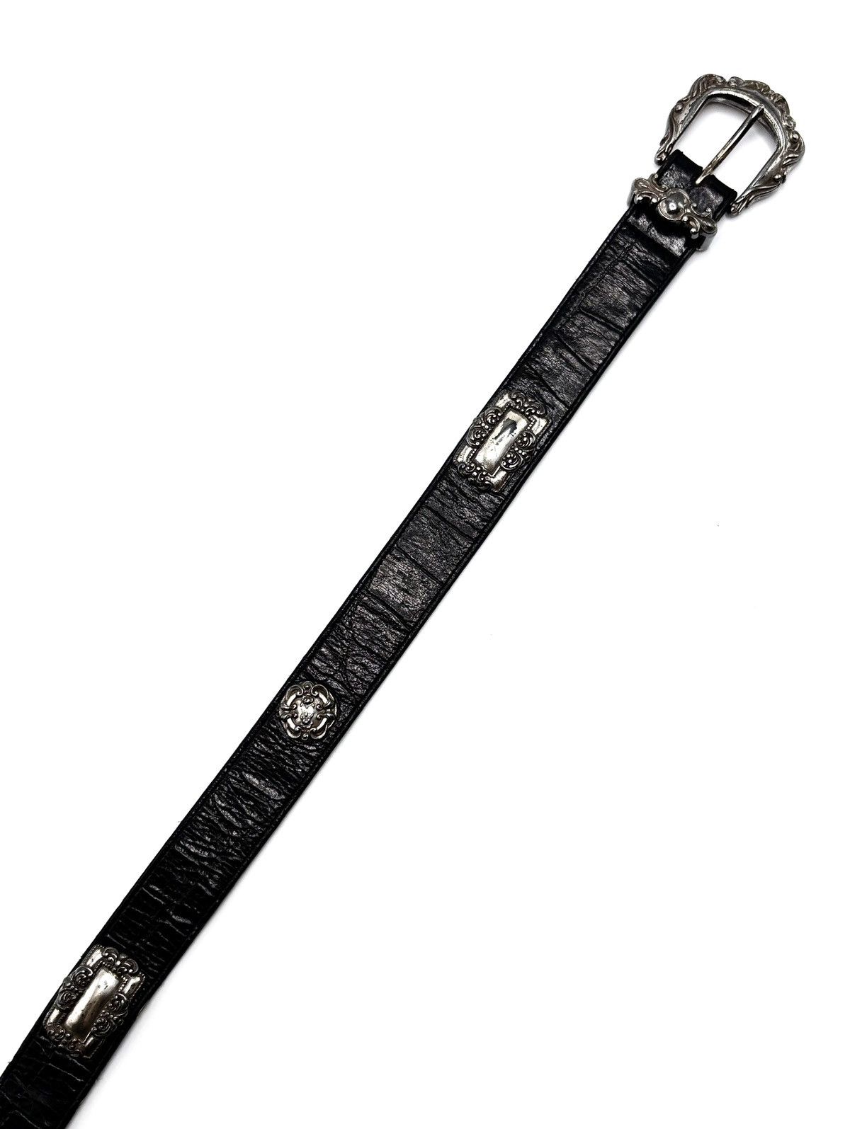 Brighton Brighton Leather Belt w/ Ornate Silver Hardware Size ONE SIZE - 4 Thumbnail
