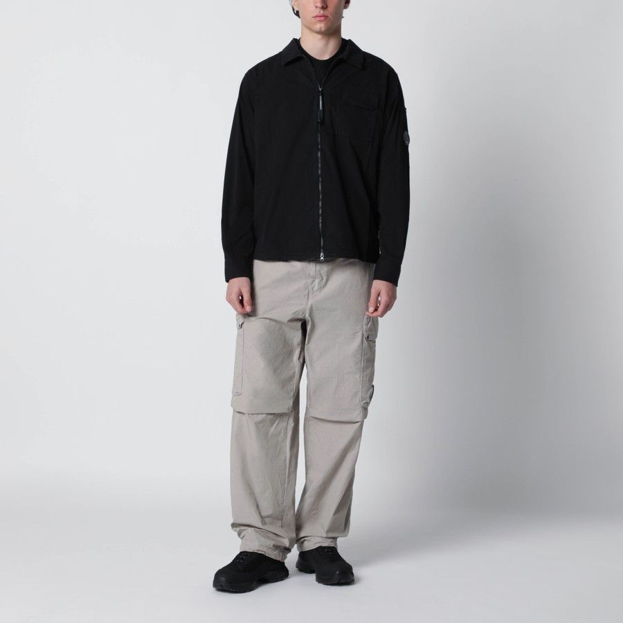 C.P. Company o1d2blof0226 Cotton Overshirt in Black Size US XL / EU 56 / 4 - 2 Thumbnail