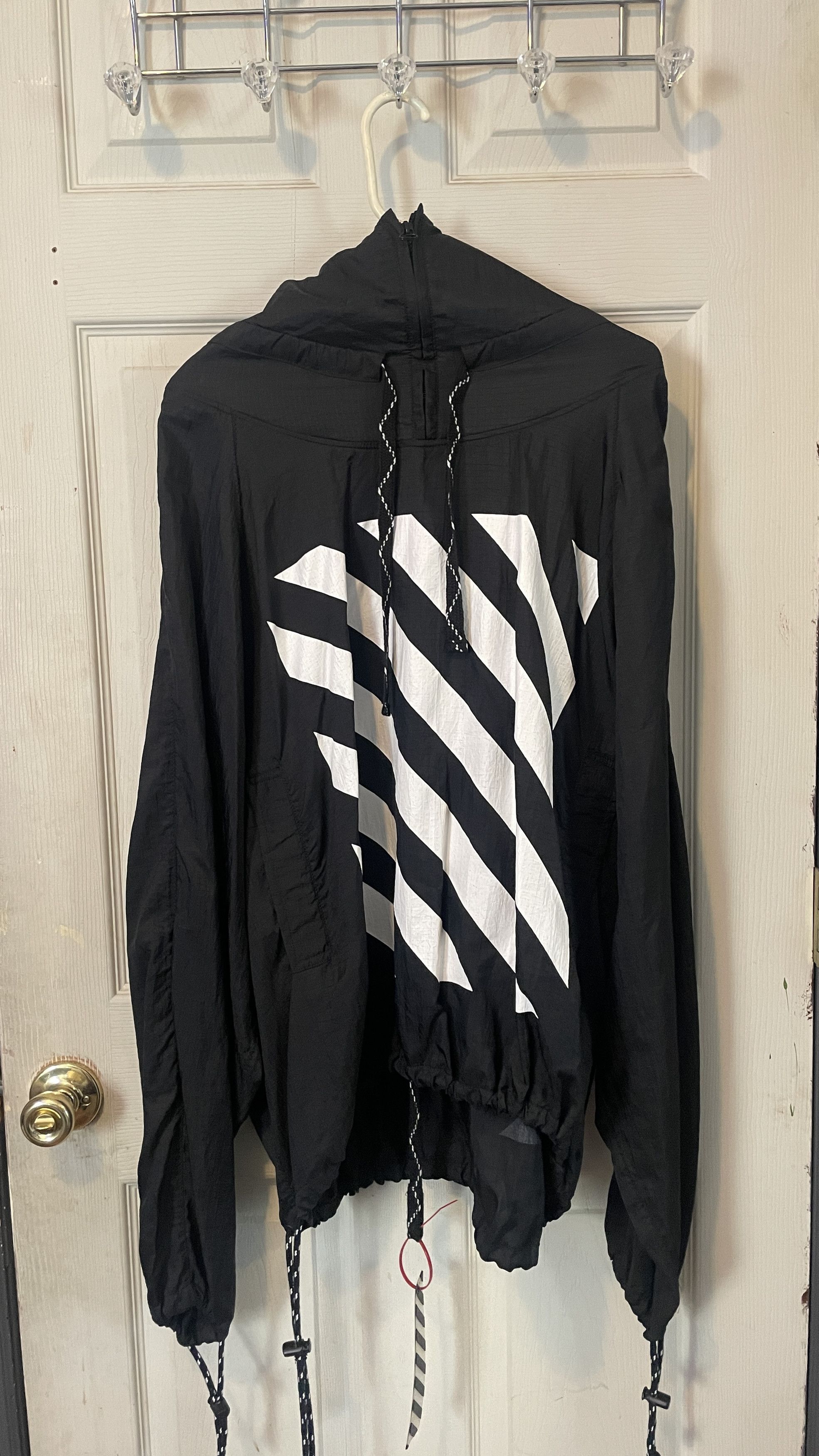 image of Off White x Virgil Abloh Off-White Windbreaker "i Only Smoke When I Drink" Collection in Black, Wom