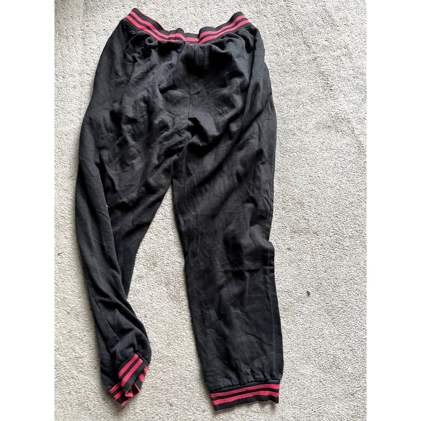 Ecko Unltd. Ecko Unltd. Black Lounge Pants Mens M Distressdd Drawstring Pockets Logo Button Size US 31 - 3 Thumbnail
