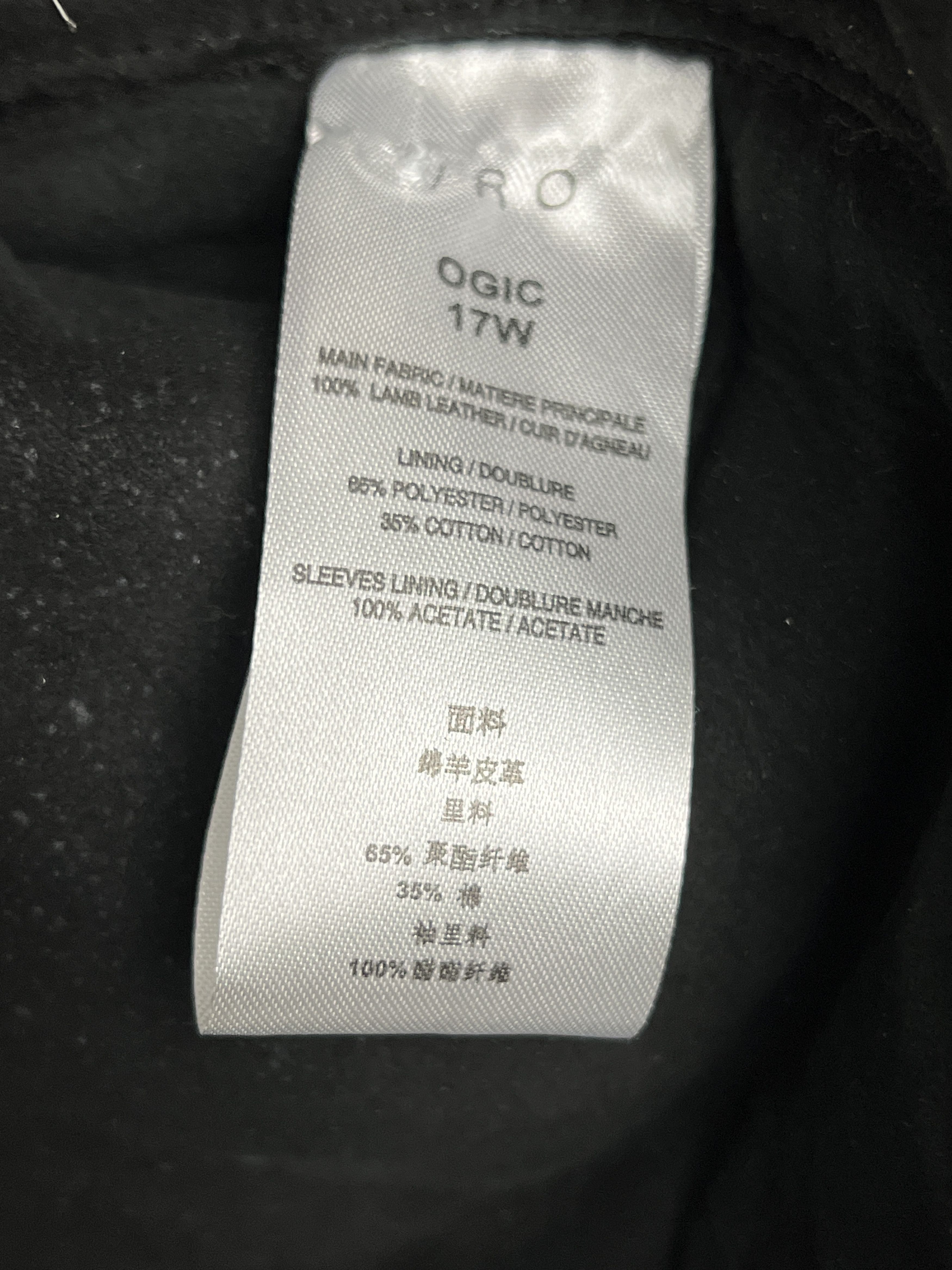 Iro Belted Pebbled Grain Leather Shawl Collar Jacket Size XS / US 0-2 / IT 36-38 - 4 Thumbnail