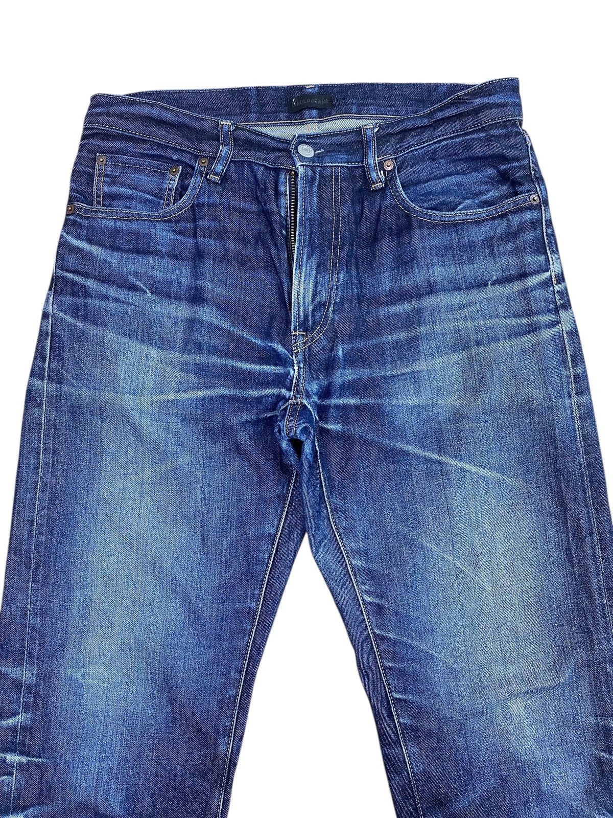 Uniqlo Uniqlo X Selvedge Whiskers Faded Wash Style Straight Jeans Size US 33 - 2 Thumbnail