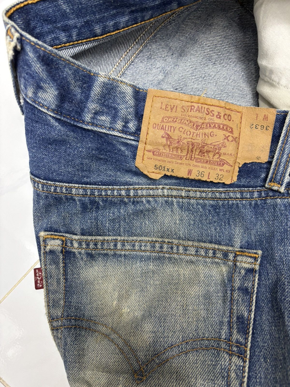 Kapital Vintage Levis 501xx Destroyed Denim Jean Made in USA 🇺🇸 Size US 34 / EU 50 - 12 Thumbnail