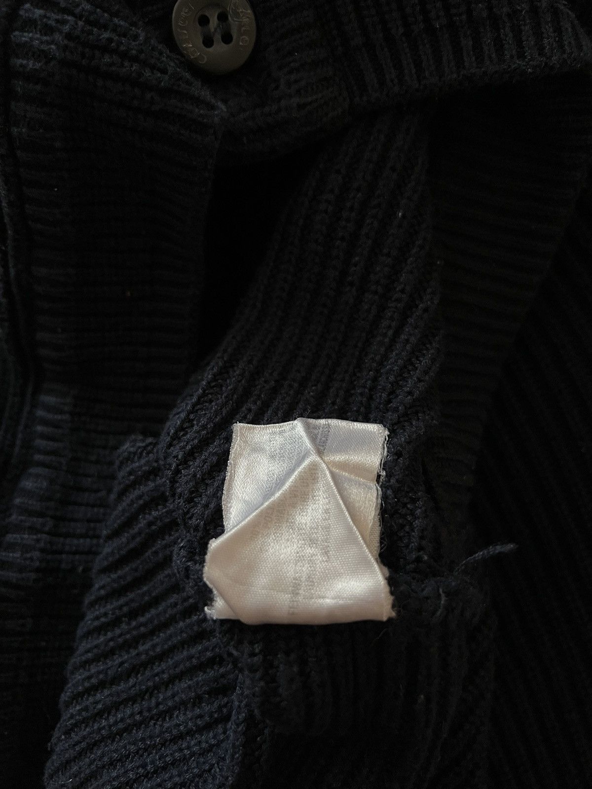 CARLO COLUCCI HEAVY KNIT CARDIGAN SWEATER AVANT GARDE y2k