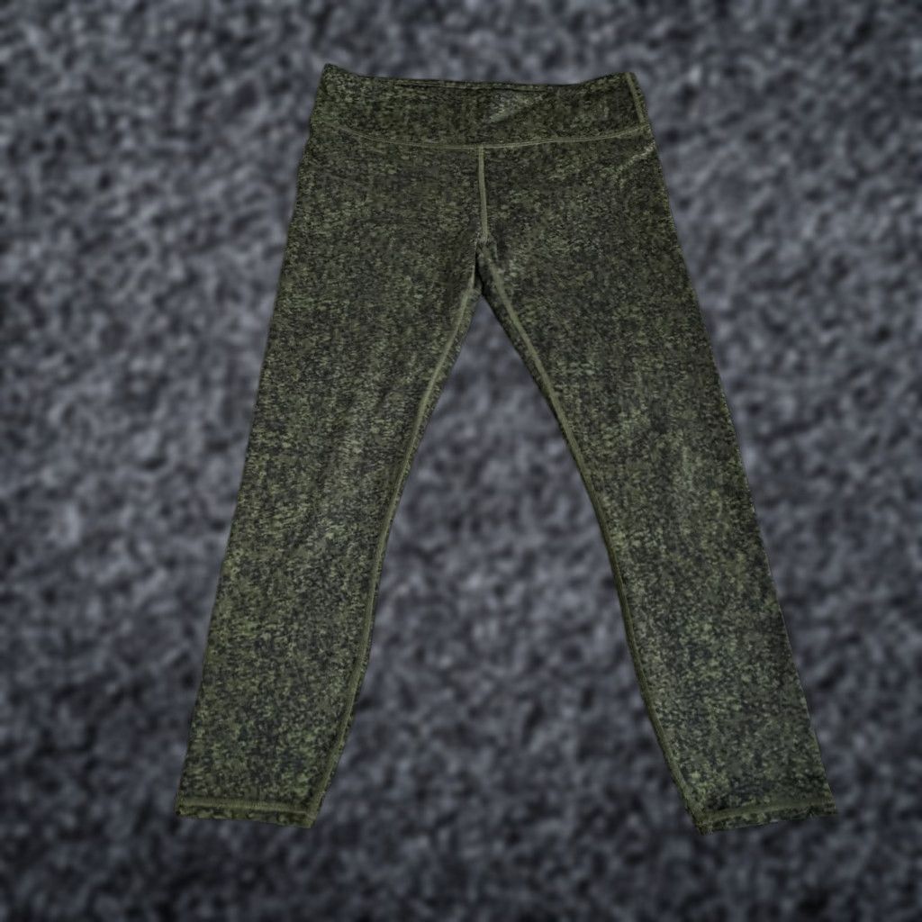 Fabletics Fabletics Leggings Womens M Green Flecked Ankle Reflective Activewear Size 32" / US 10 / IT 46 - 1 Thumbnail