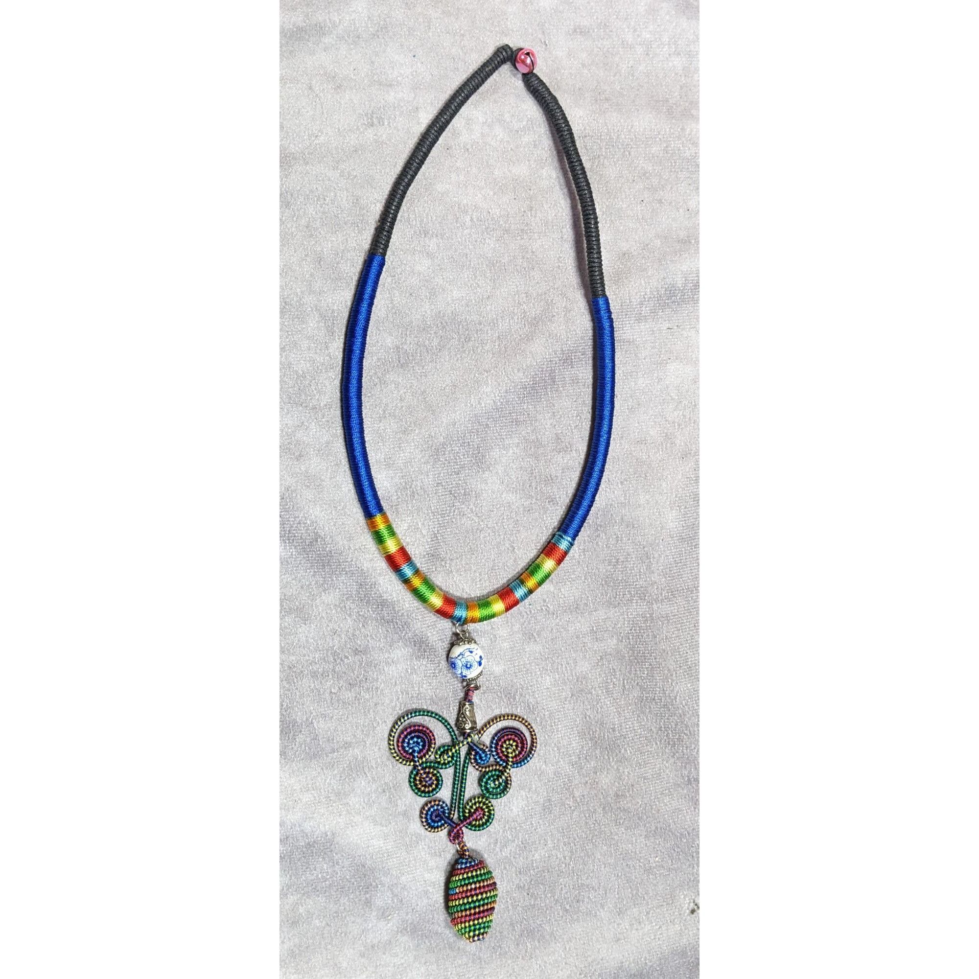 Other Rainbow Fairycore Wire And Thread Statement Pendant Necklace Size ONE SIZE - 6 Thumbnail