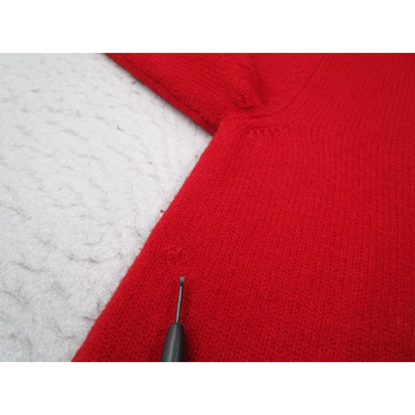 Bogner Bogner Sweater Women 34 Red Wool 1/4 Zip Knit Pullover Long Sleeve Made in Italy Size XXS / US 00 / IT 34 - 4 Thumbnail