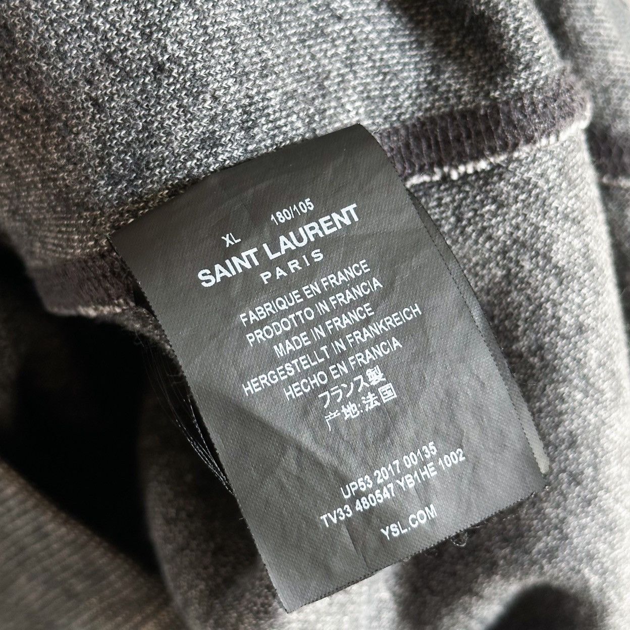 Saint Laurent Paris FW17 Universite Collegiate Reverse Hoodie Size US XL / EU 56 / 4 - 5 Thumbnail