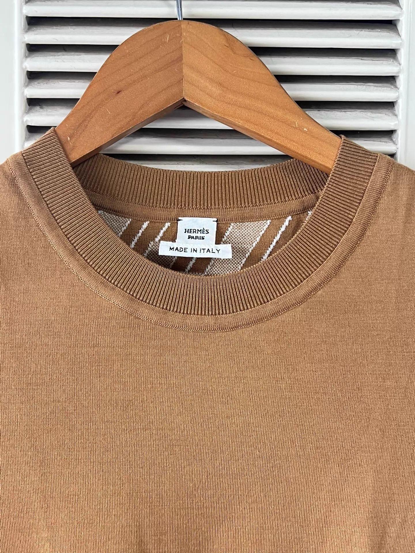 Hermes Hermès short-sleeve knit tee 34 brown mint Size XS / US 0-2 / IT 36-38 - 3 Thumbnail