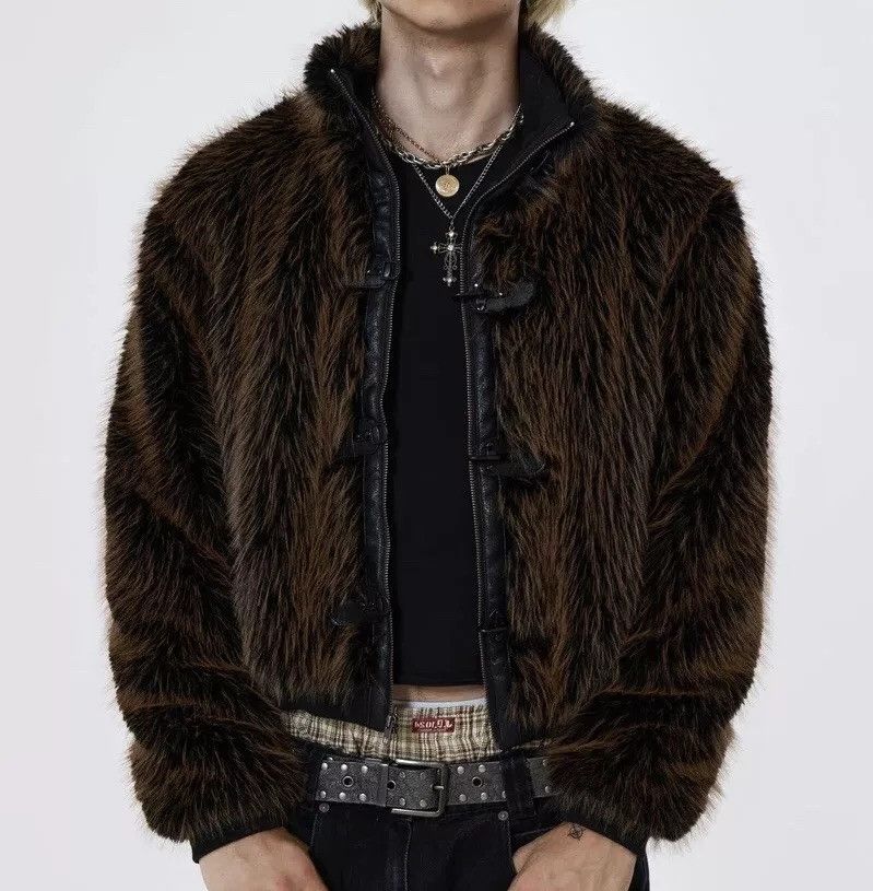 Jaded London Jaded London Brown Mendoza Faux Fur Jacket Size US XL / EU 56 / 4 - 3 Thumbnail