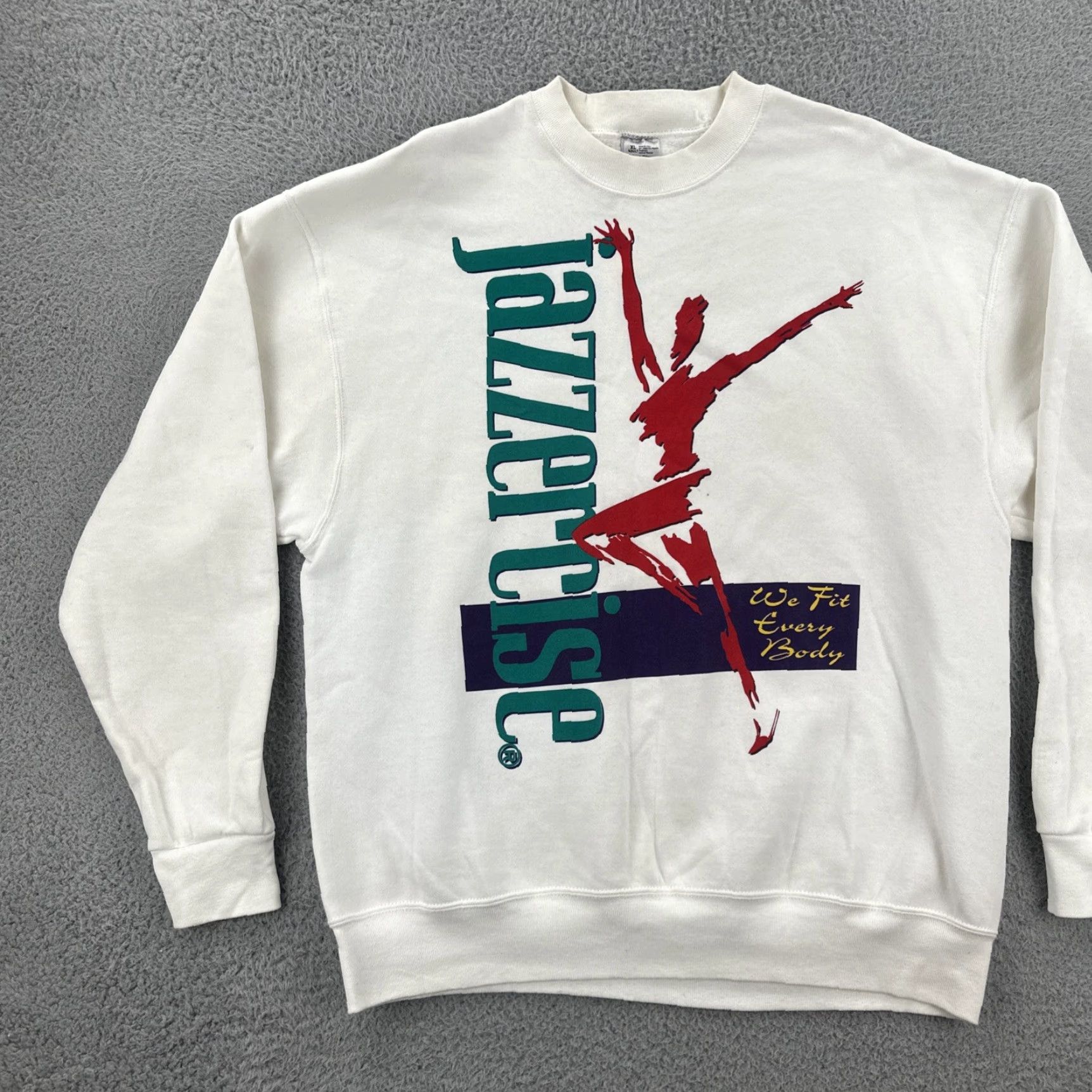 Fruit Of The Loom VINTAGE Fruit of the Loom Sweatshirt Mens XL White Crew Neck 90s USA Made Graphic Print Pullover Size US XL / EU 56 / 4 - 3 Thumbnail