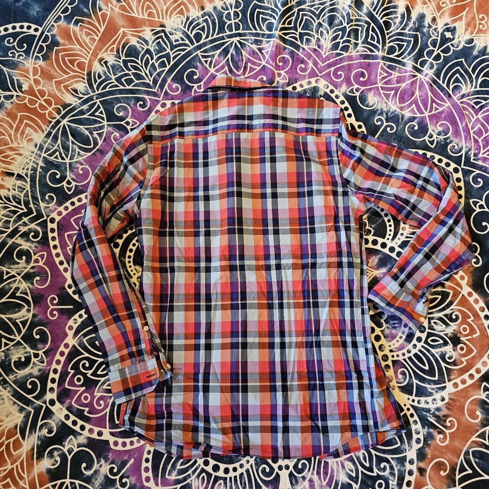 Designer MEN'S PLAID NON-IRON BUTTON DOWN SHIRT Size US S / EU 44-46 / 1 - 7 Thumbnail