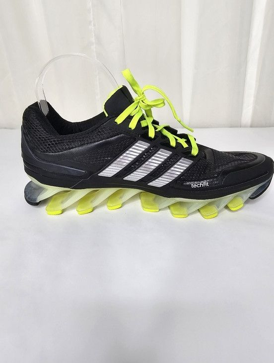 Adidas adidas Springblade Black Neon Green Running Shoe Sneaker Size US 8 / EU 41 - 12 Thumbnail
