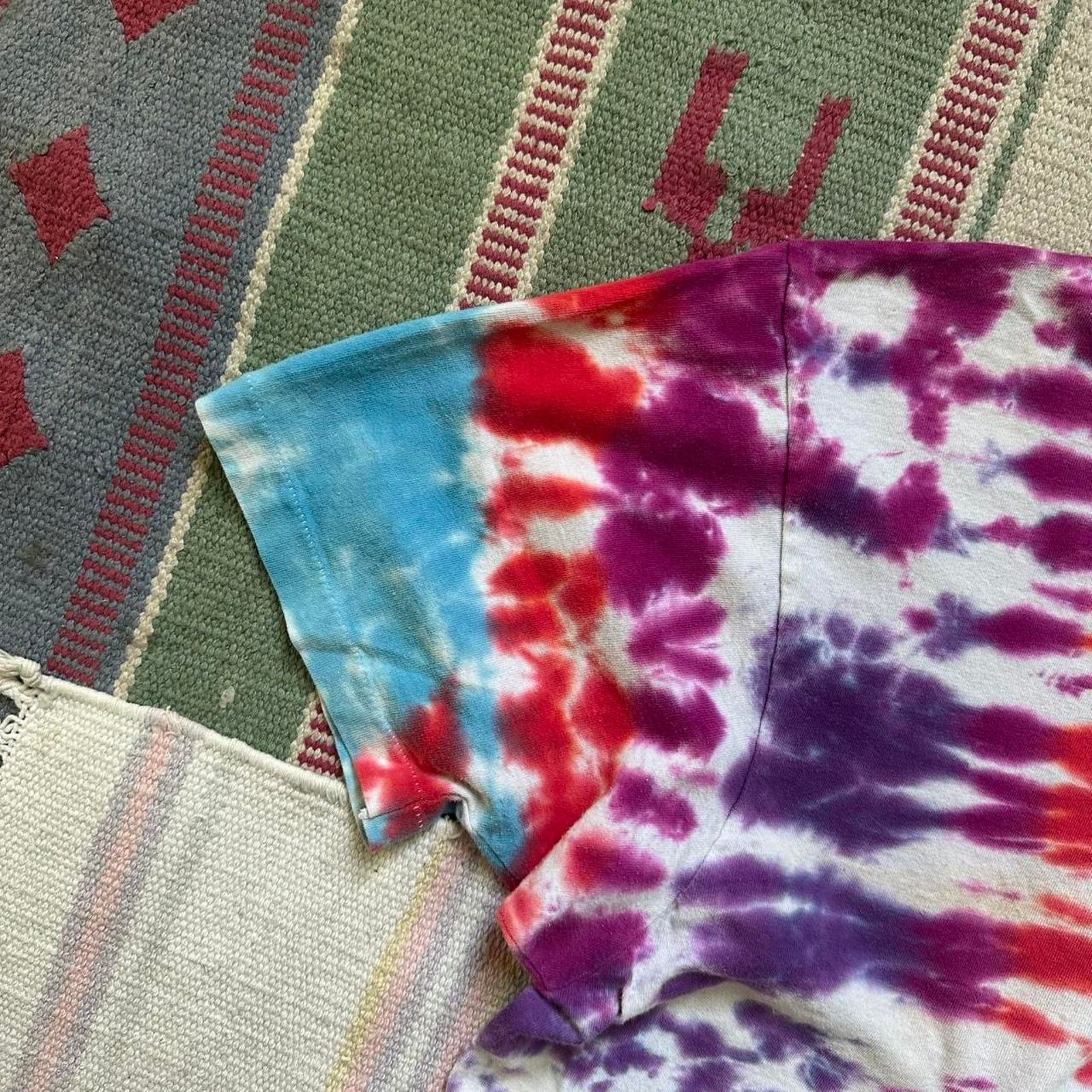 Other × Vintage ICONIC RARE VINTAGE 70S HOCKEY PEACE LOVE TIE DYE SHIRT Size US XL / EU 56 / 4 - 5 Thumbnail