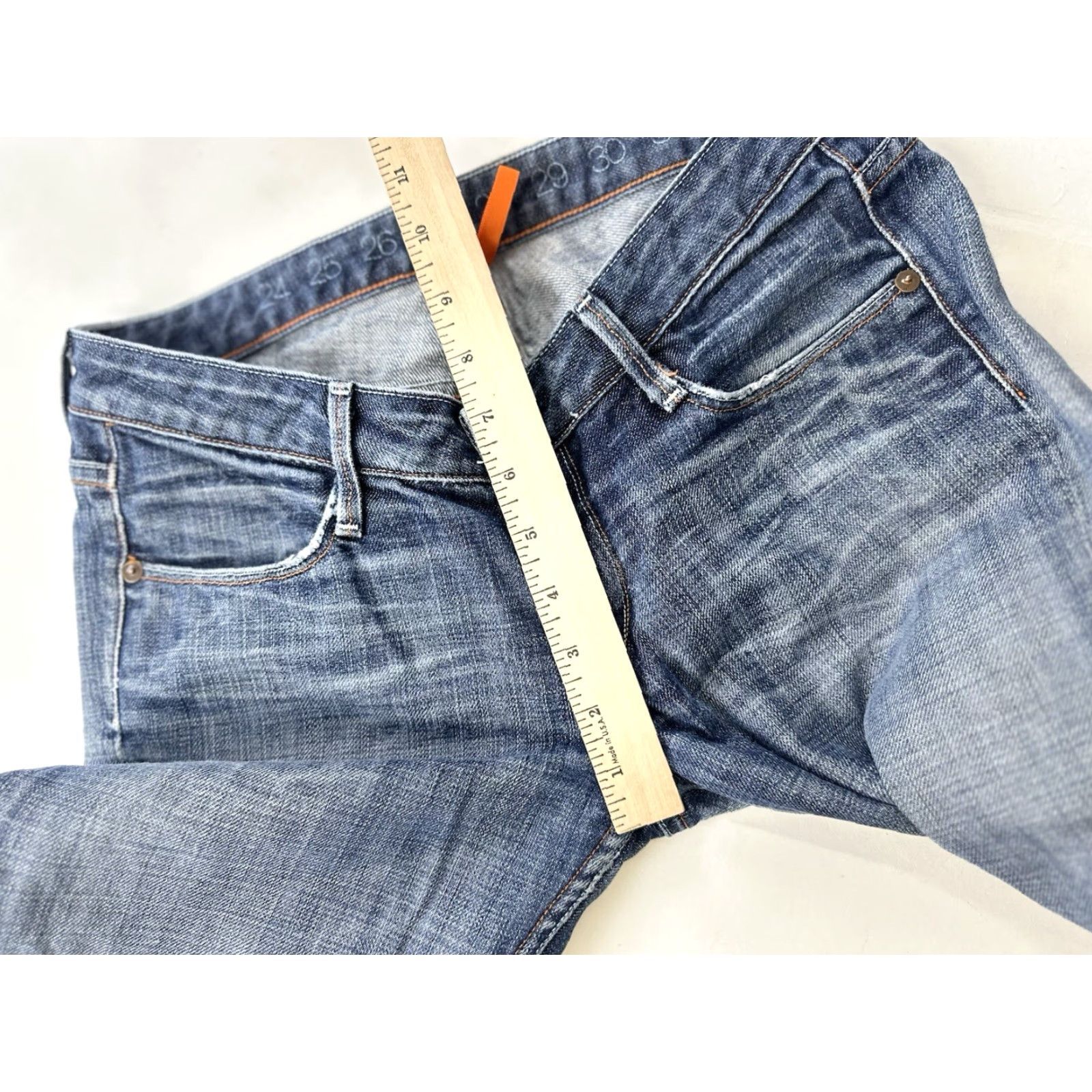VINTAGE Earnest Sewn Jeans Women’s 27 Bootcut Denim USA Hefner 06 31 Inseam Blue