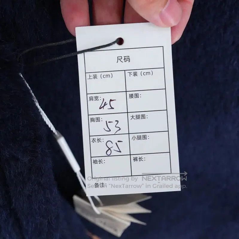 Max Mara MaxMara Navy Wool Blend Mid-Length Coat . Size M / US 6-8 / IT 42-44 - 7 Thumbnail