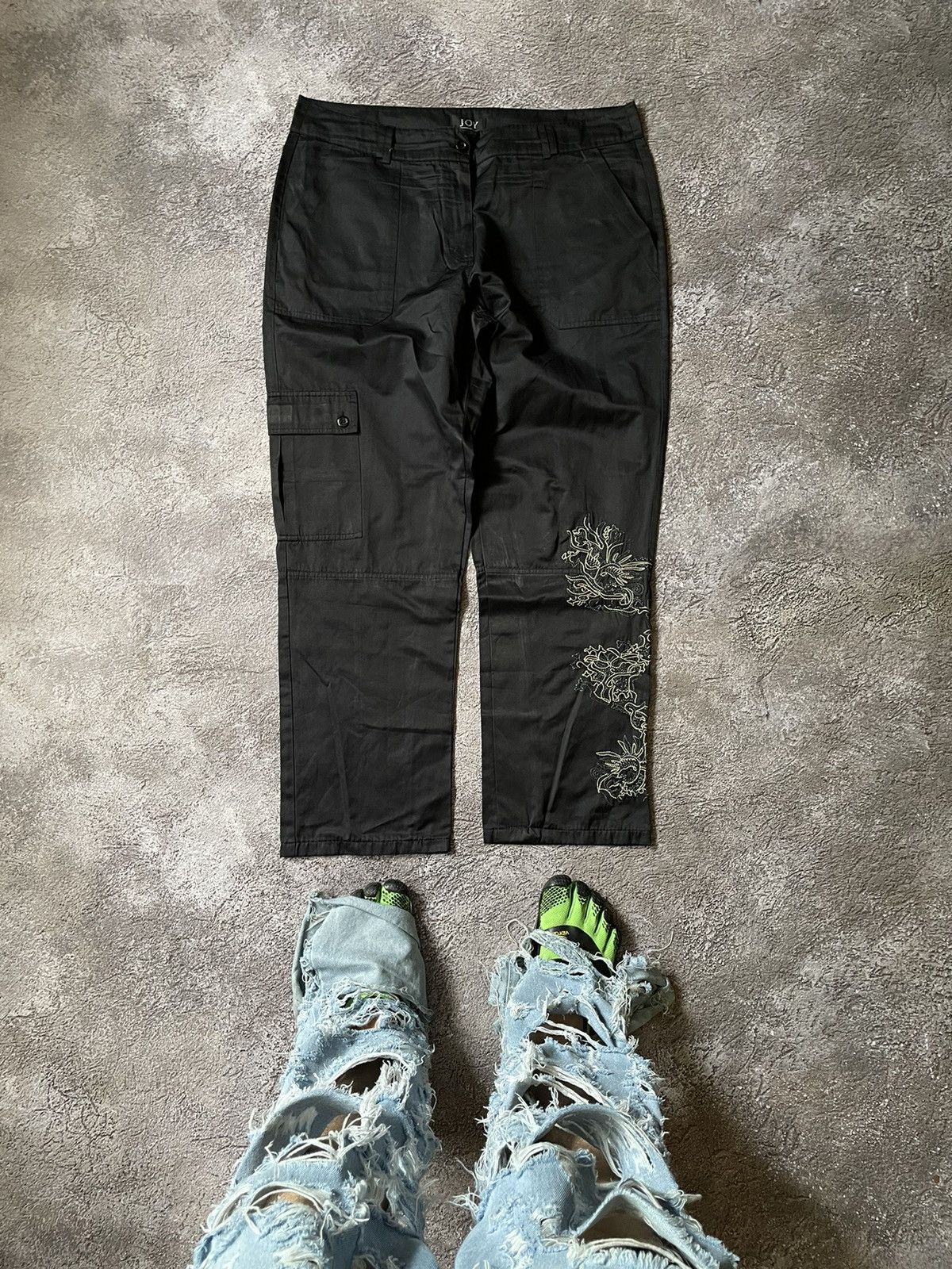 image of Vintage 90's Cargo Hype Pants Multipocket Japan Bondage in Black, Women's (Size 36)