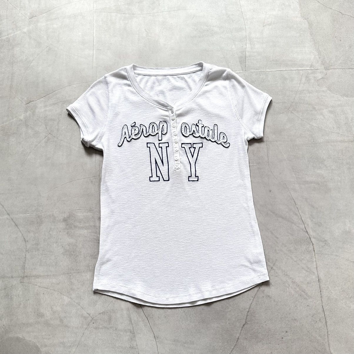 Hysteric Glamour × Undercover 00s Aeropostale NY Aero Vintage Ribbed T Shirt Abercrombie Size L / US 10 / IT 46 - 5 Thumbnail