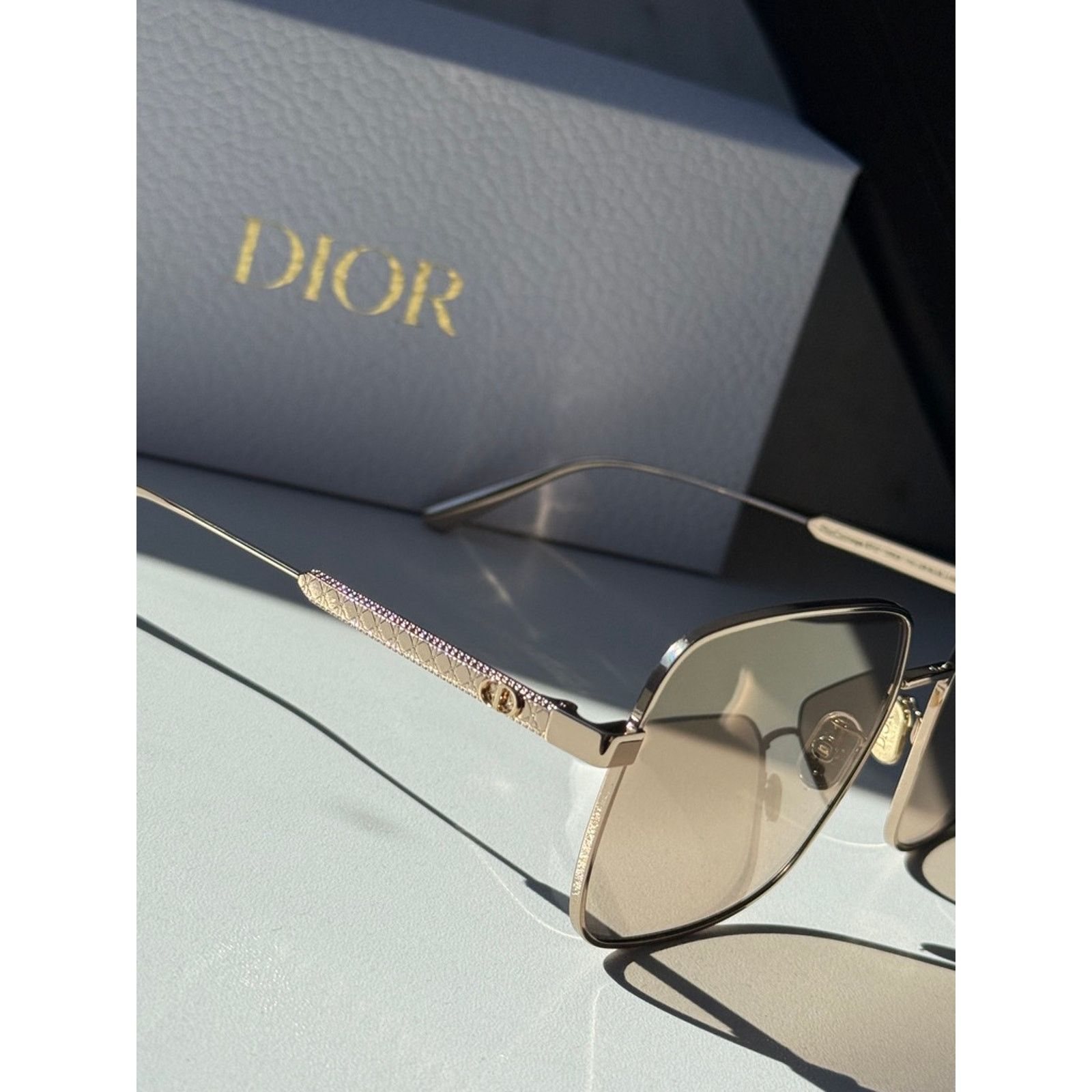 Dior NEW Dior DiorCannage S1U Sunglasses in Rose Gold Mirror Size ONE SIZE - 5 Thumbnail