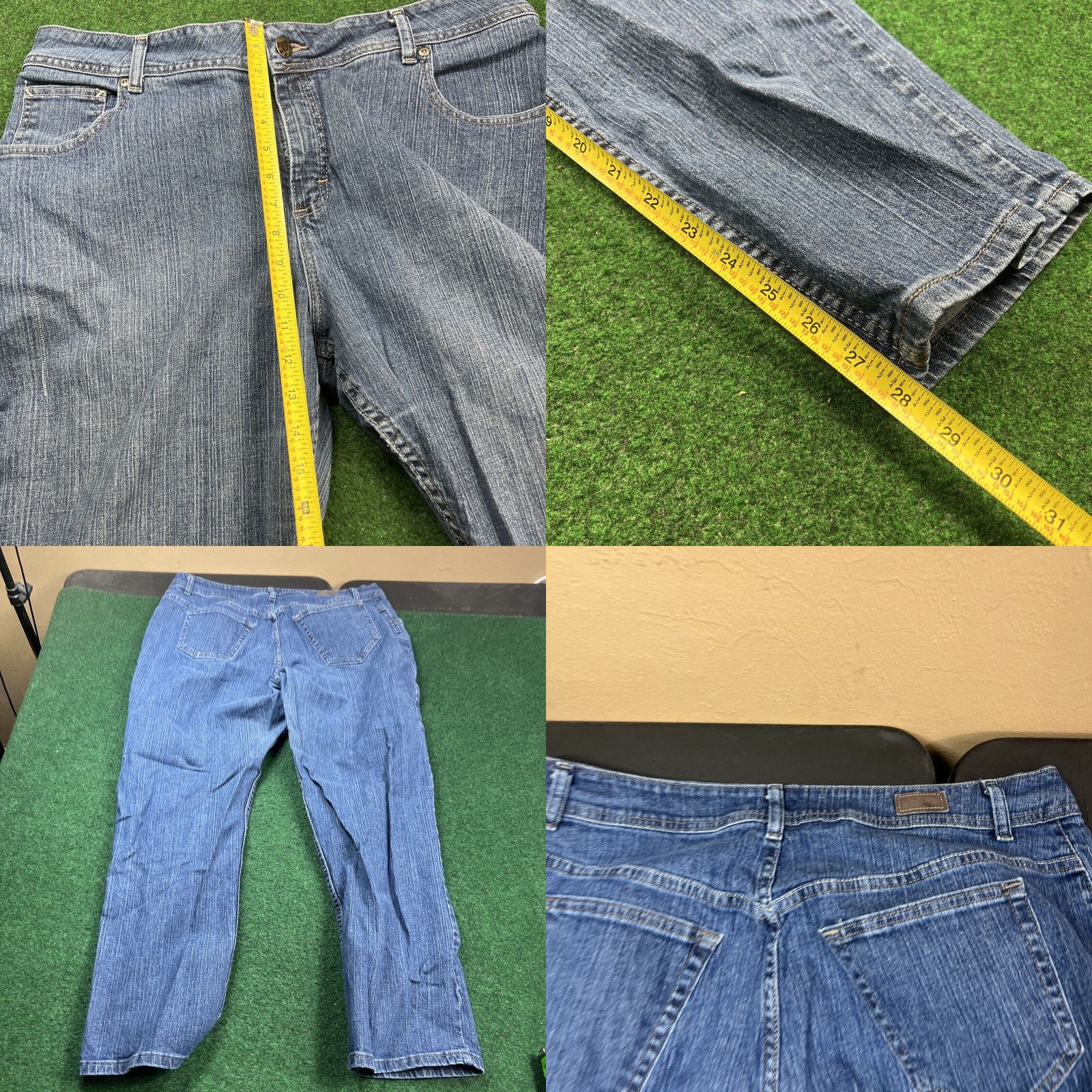 Lee Riders Lee Jeans Womens Plus 20W 36x28 Blue Denim Straight Ladies Size 42" / US 20 - 8 Thumbnail