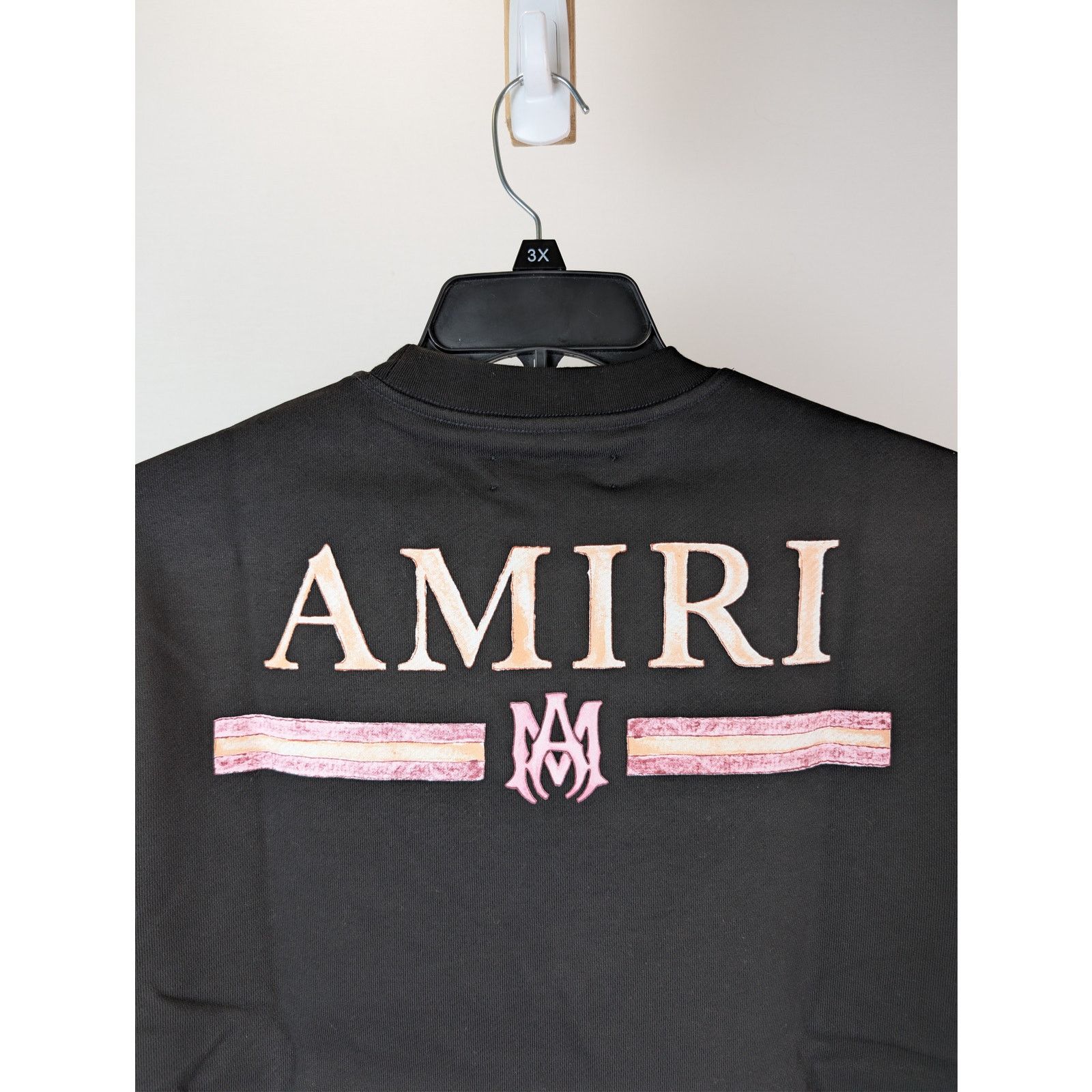 Amiri o1rshd1 MA Watercolor Bar Crewneck Sweatshirt in Black XL Size US XL / EU 56 / 4 - 15 Thumbnail