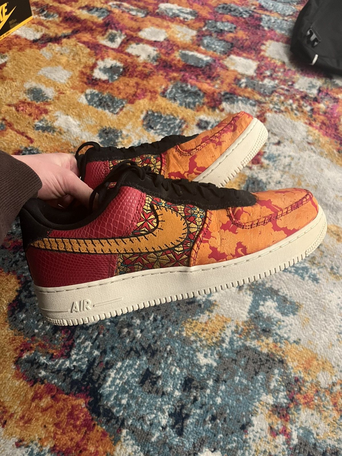 Nike Nike Air Force 1 Gym red/orange peel-black Size US 12 / EU 45 - 3 Thumbnail