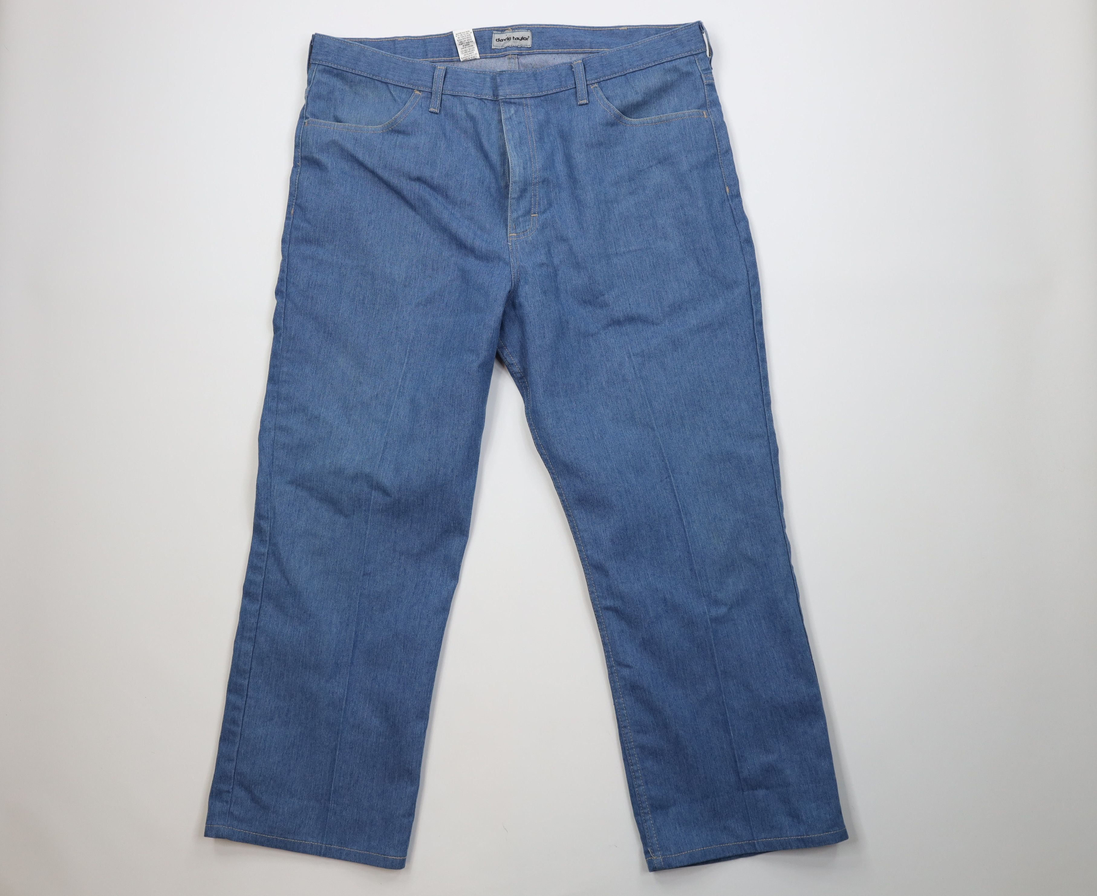 Vintage Vintage 90s Streetwear Flared Wide Leg Denim Jeans Blue Size US 42 / EU 58 - 1 Thumbnail