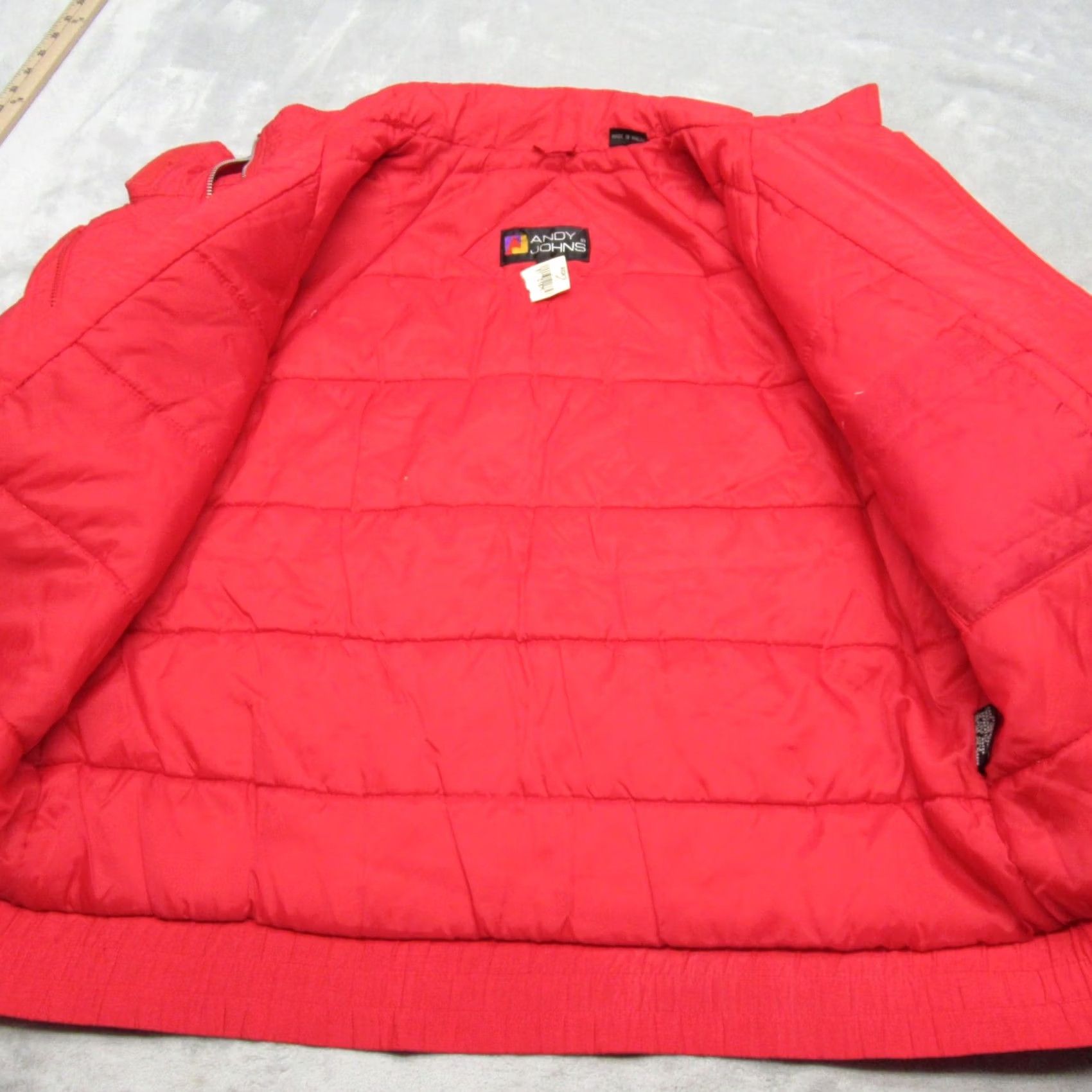 Vintage Andy Johns Jacket Women M Red Windbreaker Zip Pockets Nylon VTG NEW Size M / US 6-8 / IT 42-44 - 3 Thumbnail