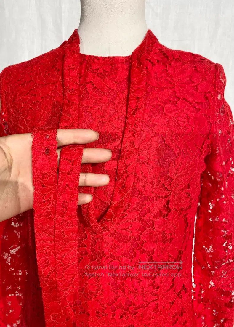 Valentino Valentino Red lace dress Size XS / US 0-2 / IT 36-38 - 3 Thumbnail