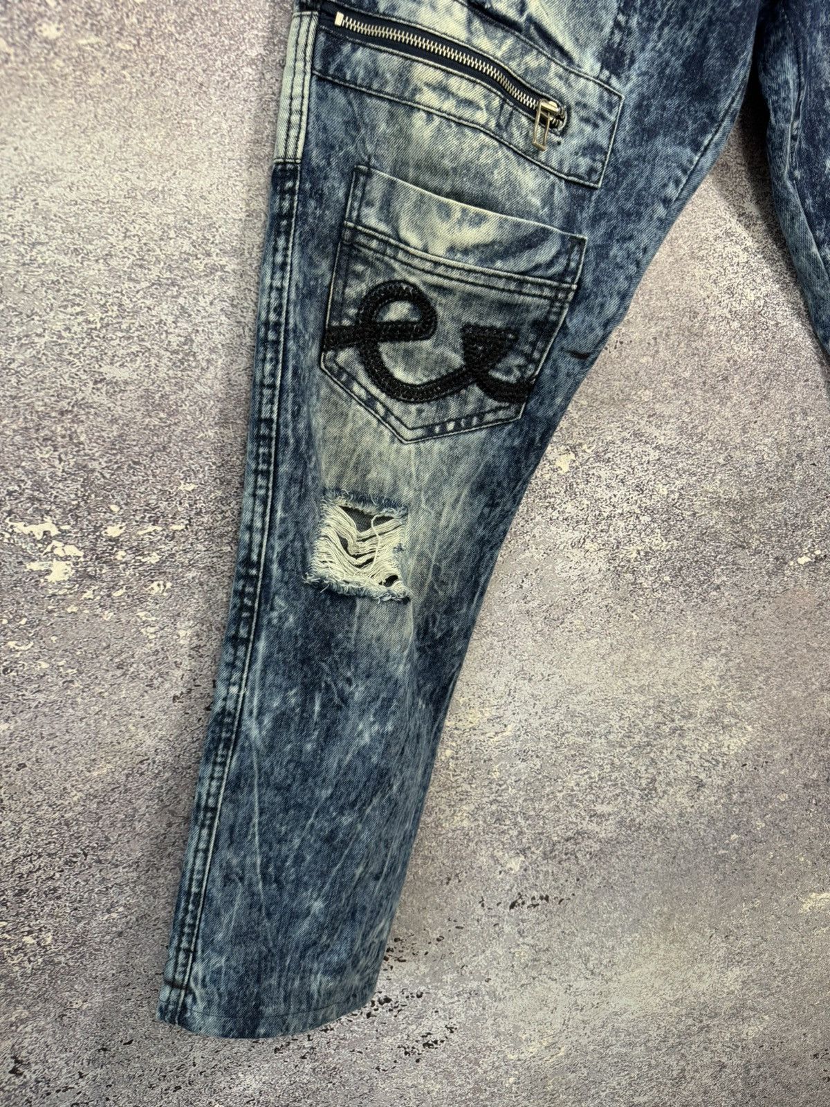 Designer × Japanese Brand × Vintage PEVIANI Jeans Men's Size 36 Moto Acid Wash Straight Size US 36 / EU 52 - 7 Thumbnail