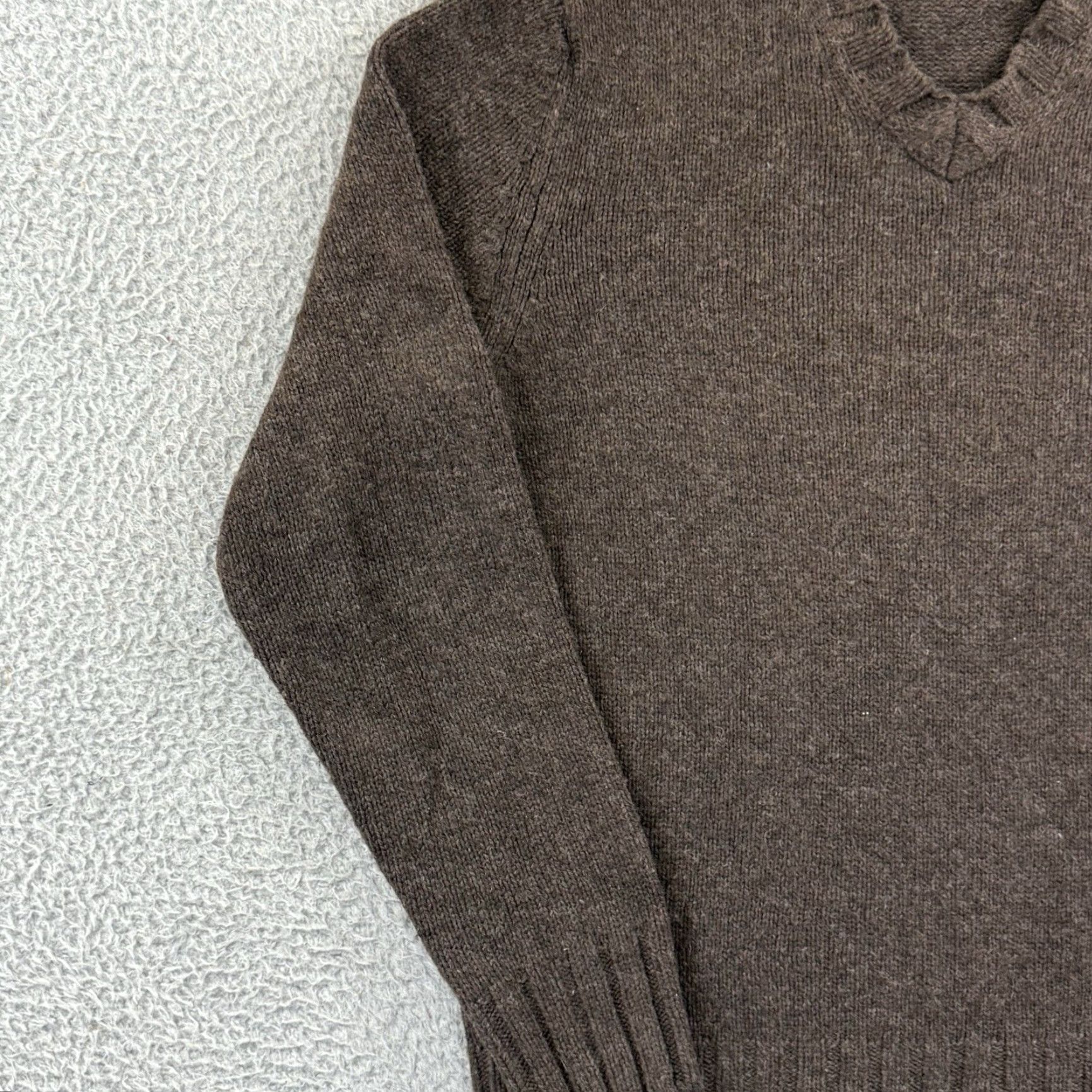 Nautica Nautica Sweater Mens Large Brown Merino Wool Blend Knit V Neck Long Sleeve Preppy Pullover Vintage: No Size US L / EU 52-54 / 3 - 4 Thumbnail