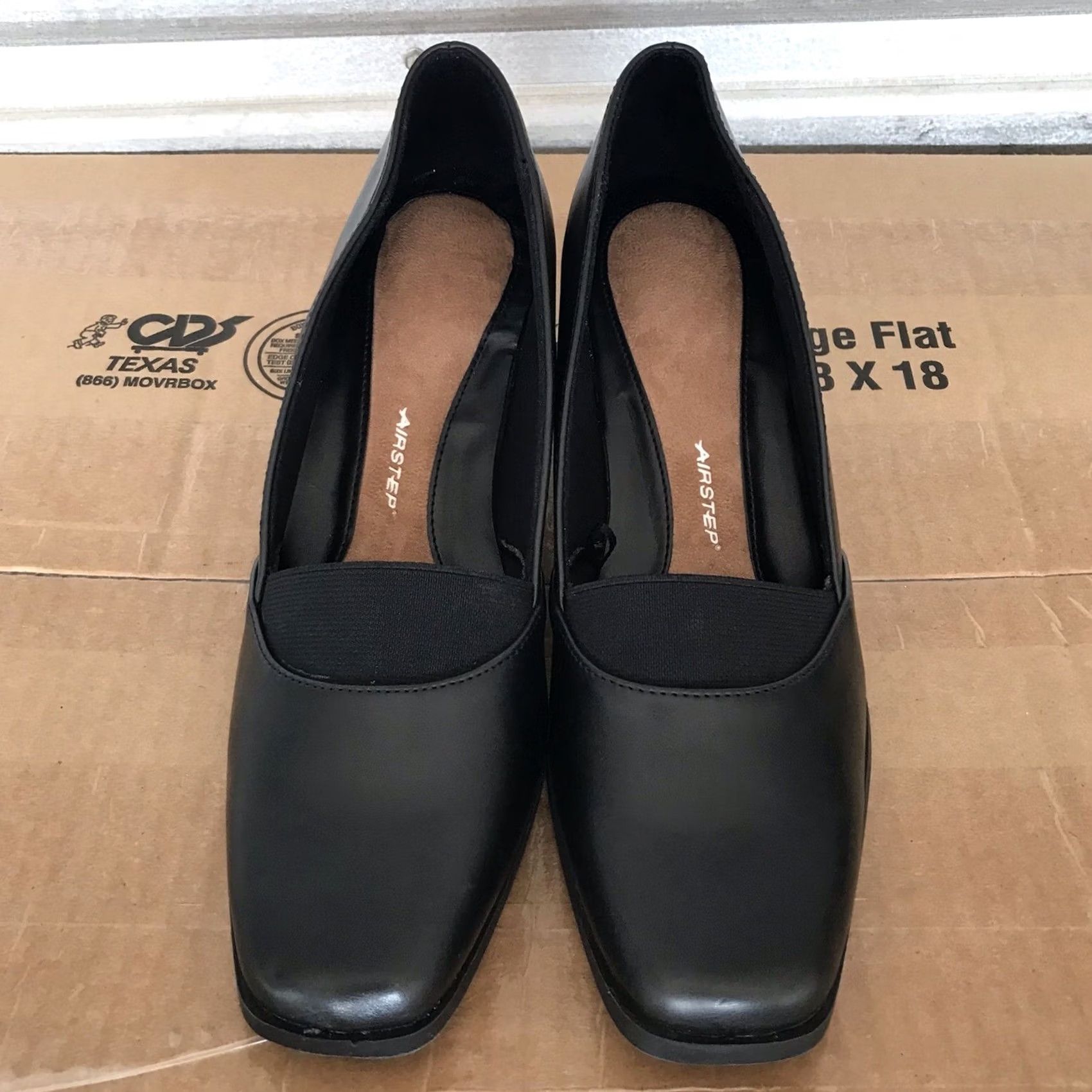 Vintage Airstep Women Black Treasure Faux Leather Slip-On Comfort Heels Pumps 9 Size US 9 / IT 39 - 4 Thumbnail