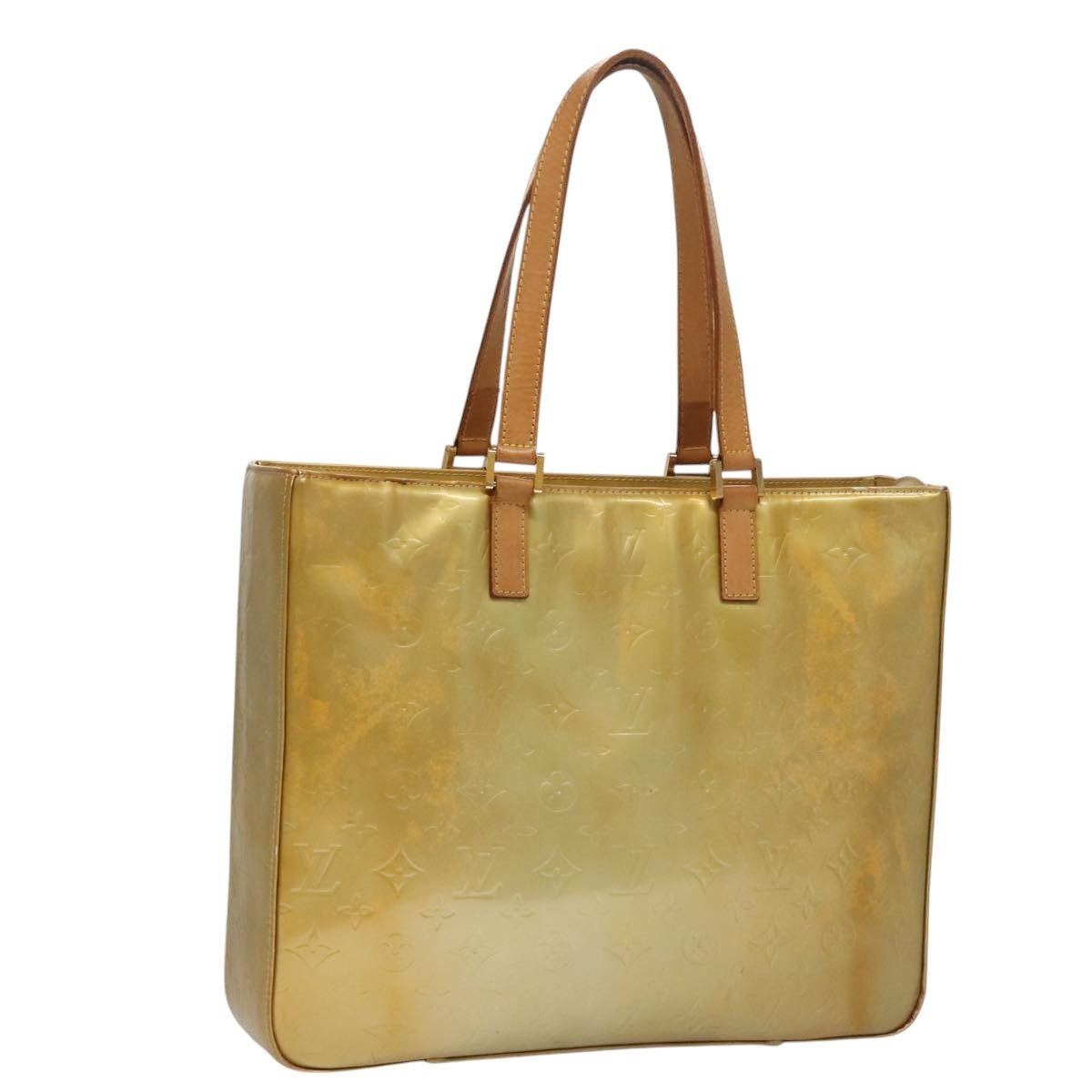 Louis Vuitton LOUIS VUITTON Monogram Vernis Columbus Tote Bag Gris M91028 Size ONE SIZE - 1 Thumbnail