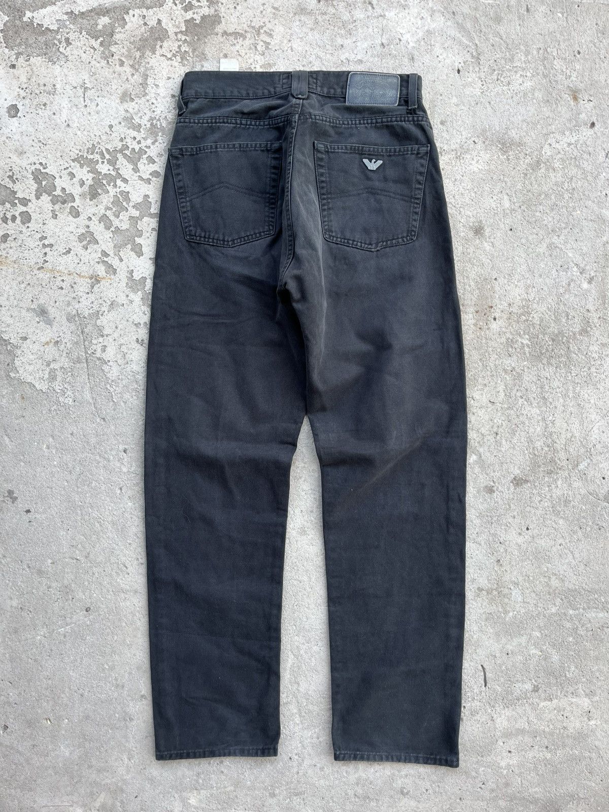 Armani 90s Giorgio Armani Vintage Big Logo Washed Jeans Denim Y2K Size US 30 / EU 46 - 1 Thumbnail