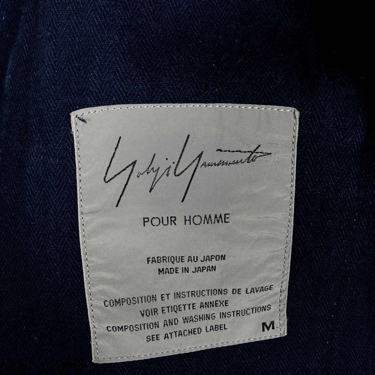 Yohji Yamamoto AUTUMN WINTER 1996 YOHJI YAMAMOTO POUR HOMME DENIM OVERSIZE Size US M / EU 48-50 / 2 - 18 Thumbnail