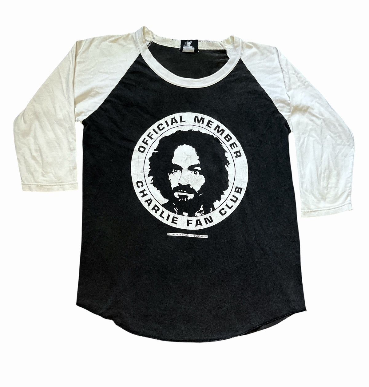 Band Tees Vintage Charlie Manson 3 Quater Sleeve Size US L / EU 52-54 / 3 - 1 Thumbnail