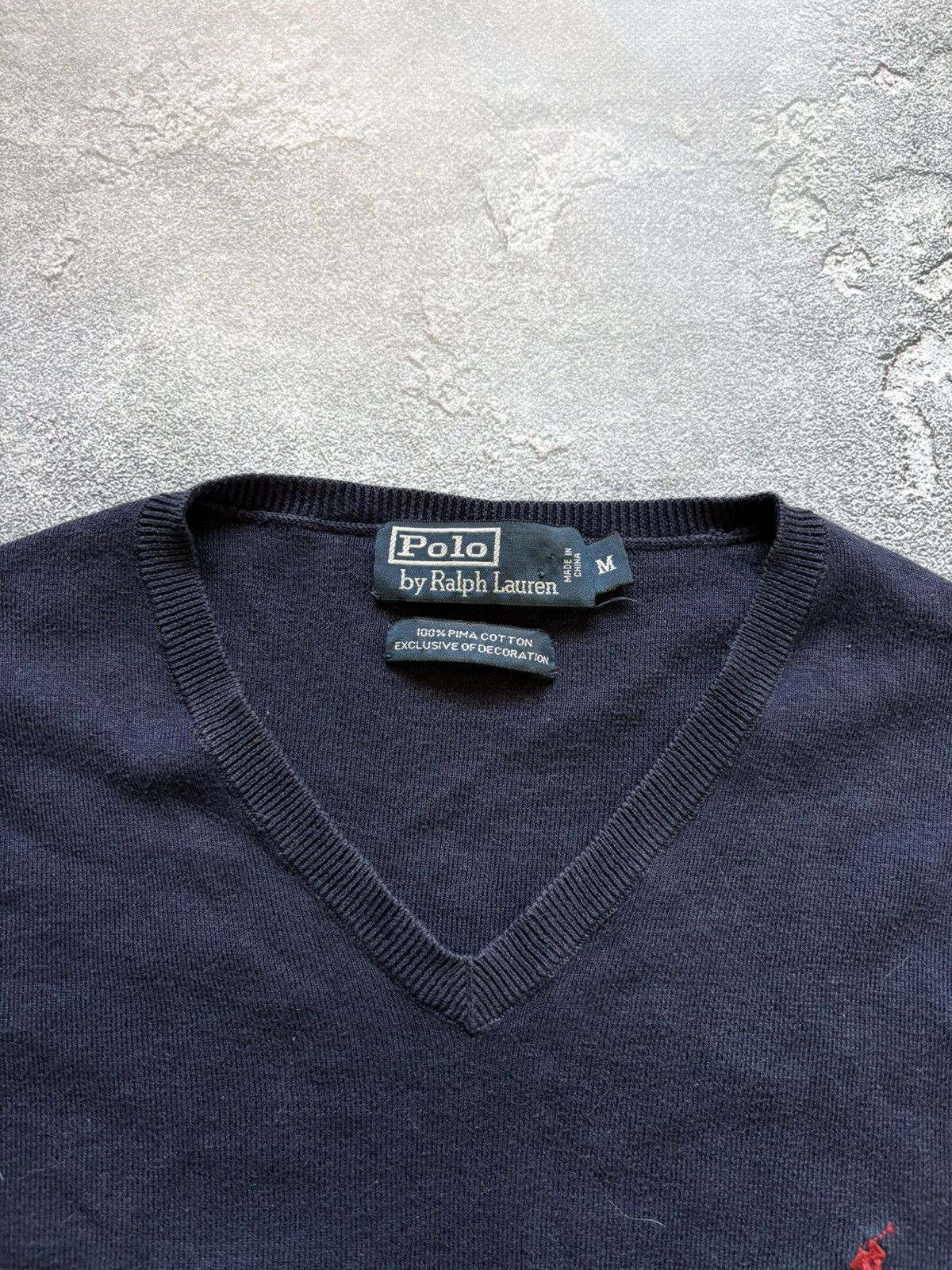 Polo Ralph Lauren Vintage Polo Ralph Lauren Small Pony V-Neck Mens Sweater Size US M / EU 48-50 / 2 - 5 Thumbnail