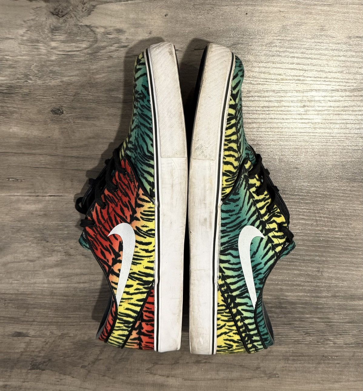 Nike Nike SB Stefan Janoski Rasta Tiger Stripe Zoom 🔴🟢🟡 Size US 13 / EU 46 - 3 Thumbnail