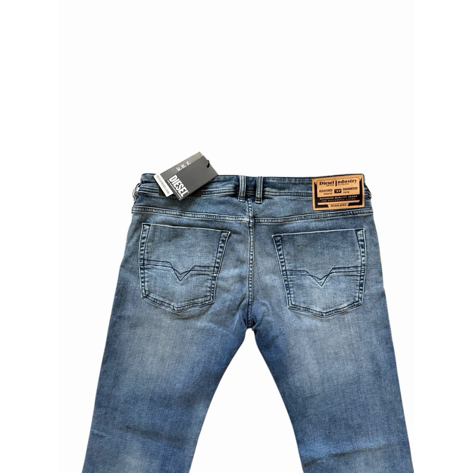 Diesel Diesel Mens Zatiny Slim Bootcut Jeans RE021 Blue Size 36/32 Size US 36 / EU 52 - 3 Thumbnail