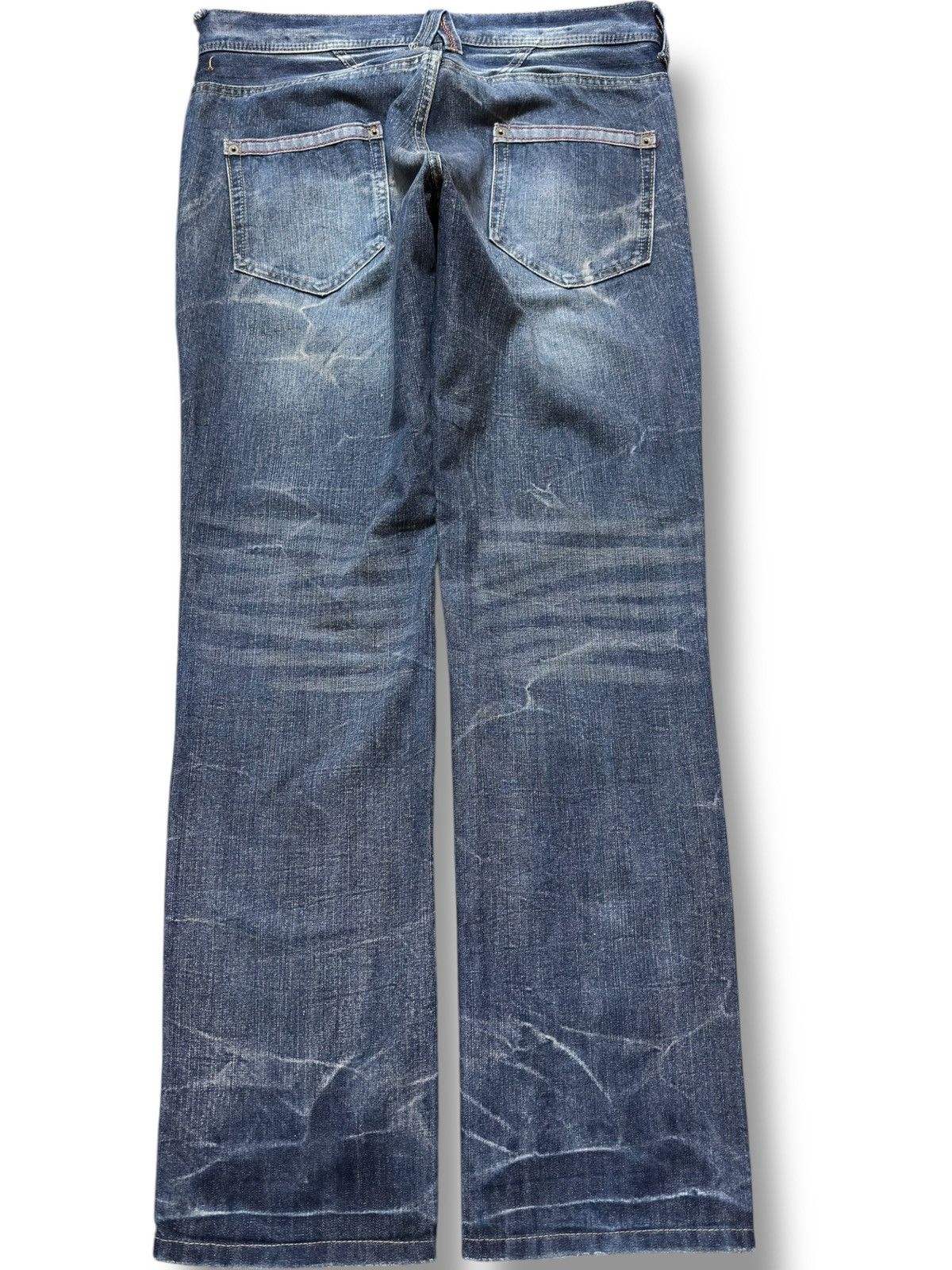 SUPERB Vintage Superbis by Valetta Honeycomb Distressed Denim Size US 34 / EU 50 - 4 Thumbnail