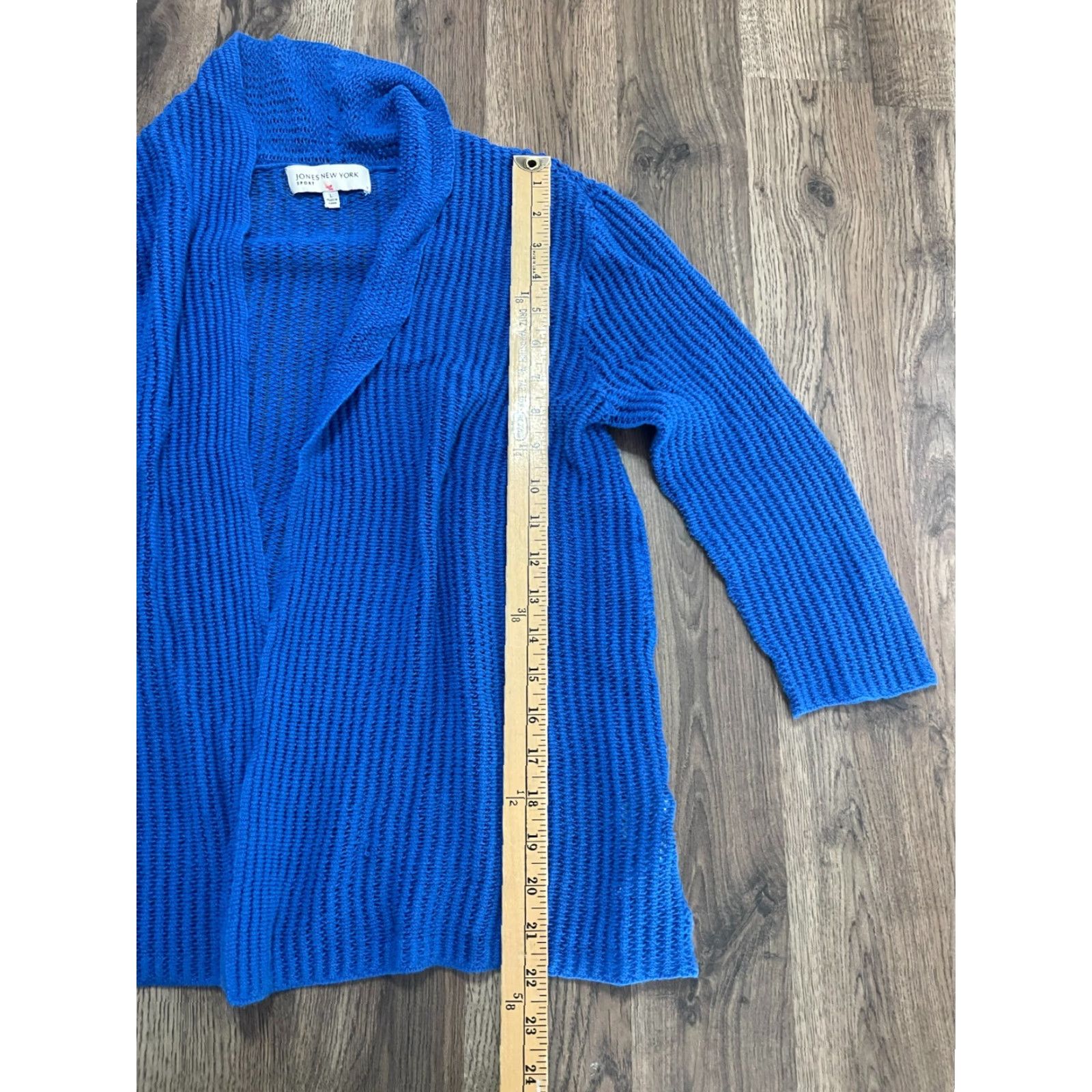 Jones New York Jones New York Sweater Cardigan Women's Large Blue Open Long Sleeve Knit Regular Size L / US 10 / IT 46 - 6 Thumbnail